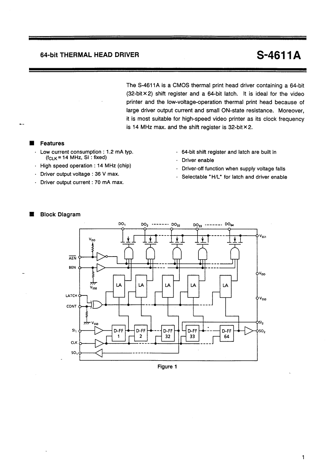 Epson S-4611A Datasheet