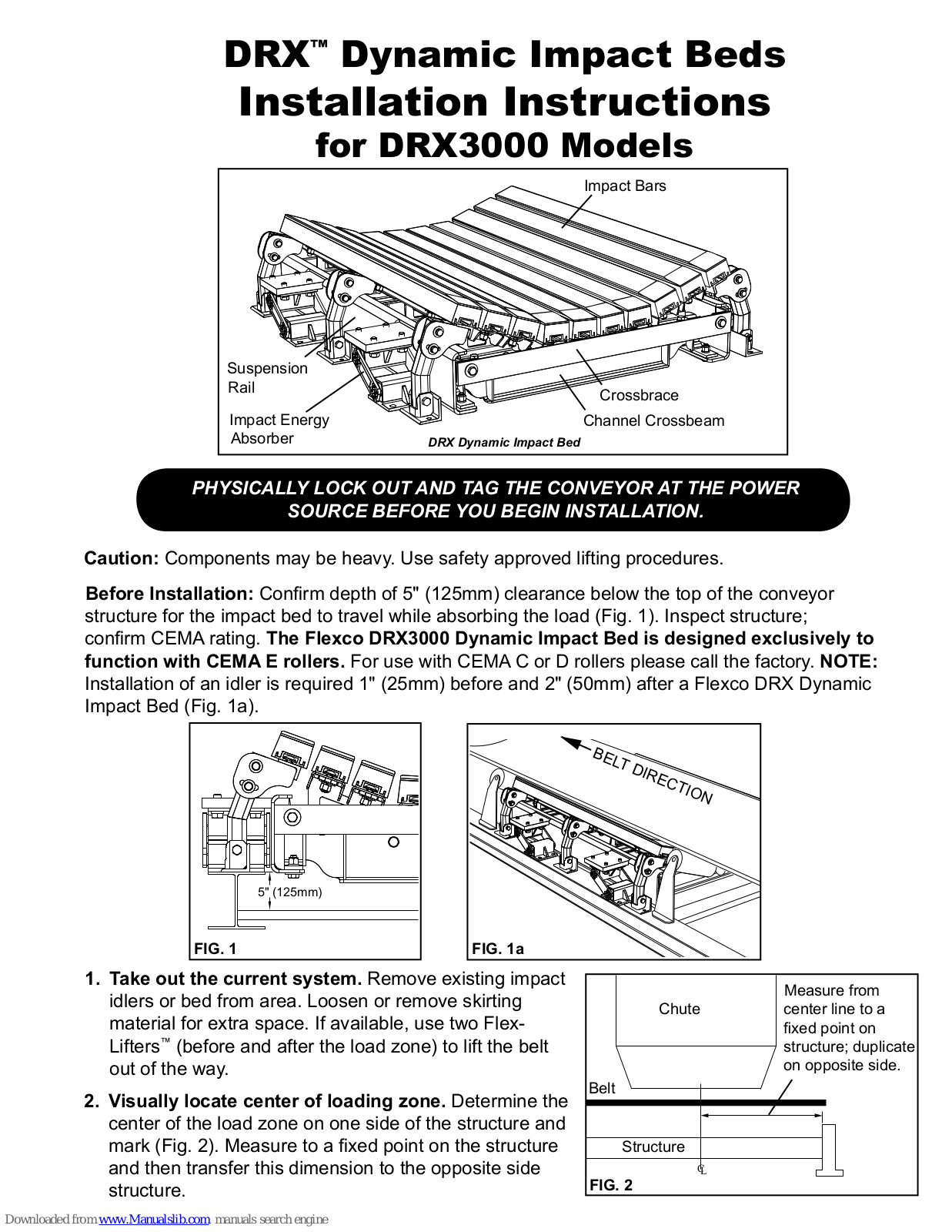 Flexco DRX3000 Installation Instructions Manual