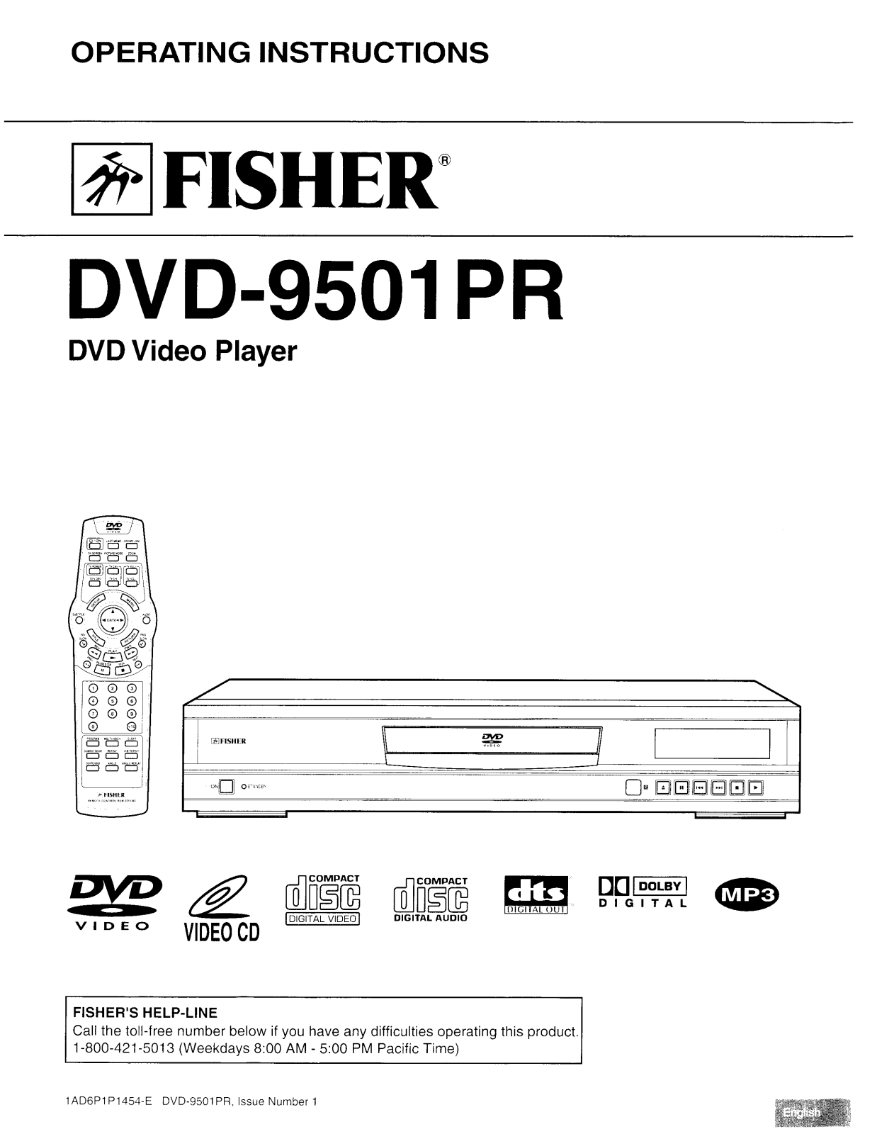 Sanyo DVD-9501PR User Manual