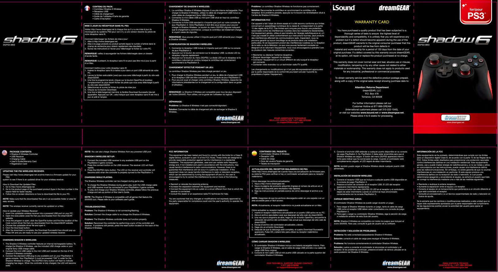 dreamGEAR PS3RX User Manual