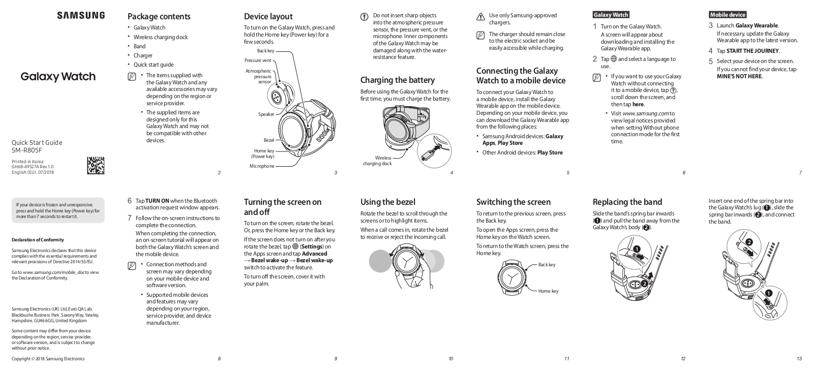 Samsung SMR805F Users Manual