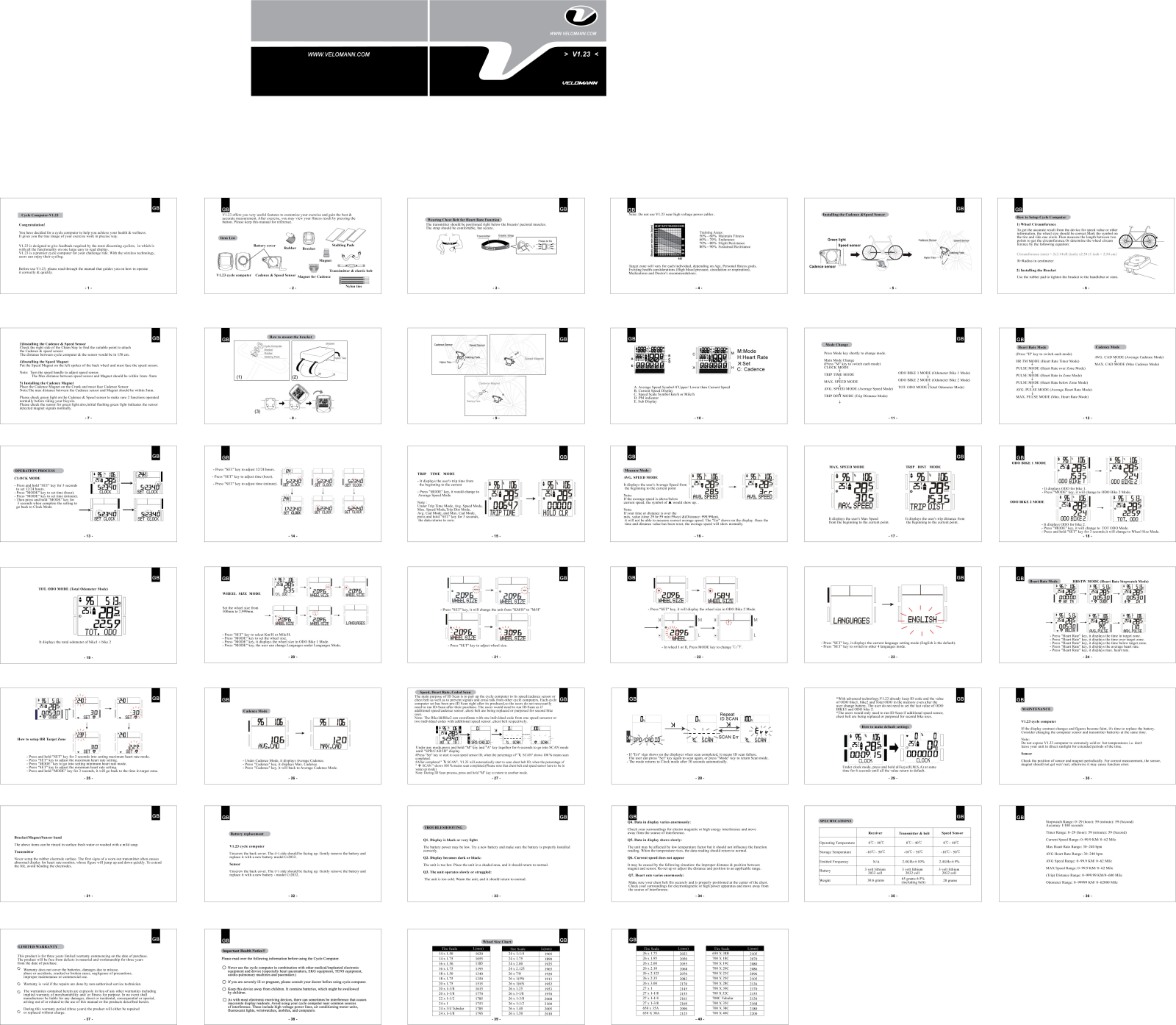 VELOMANN V1.23 User Manual