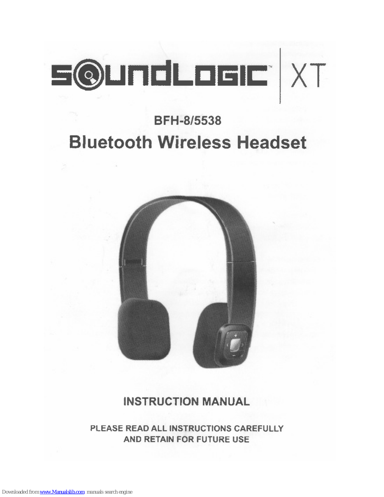 SoundLogic BFH-8/5538 Instruction Manual