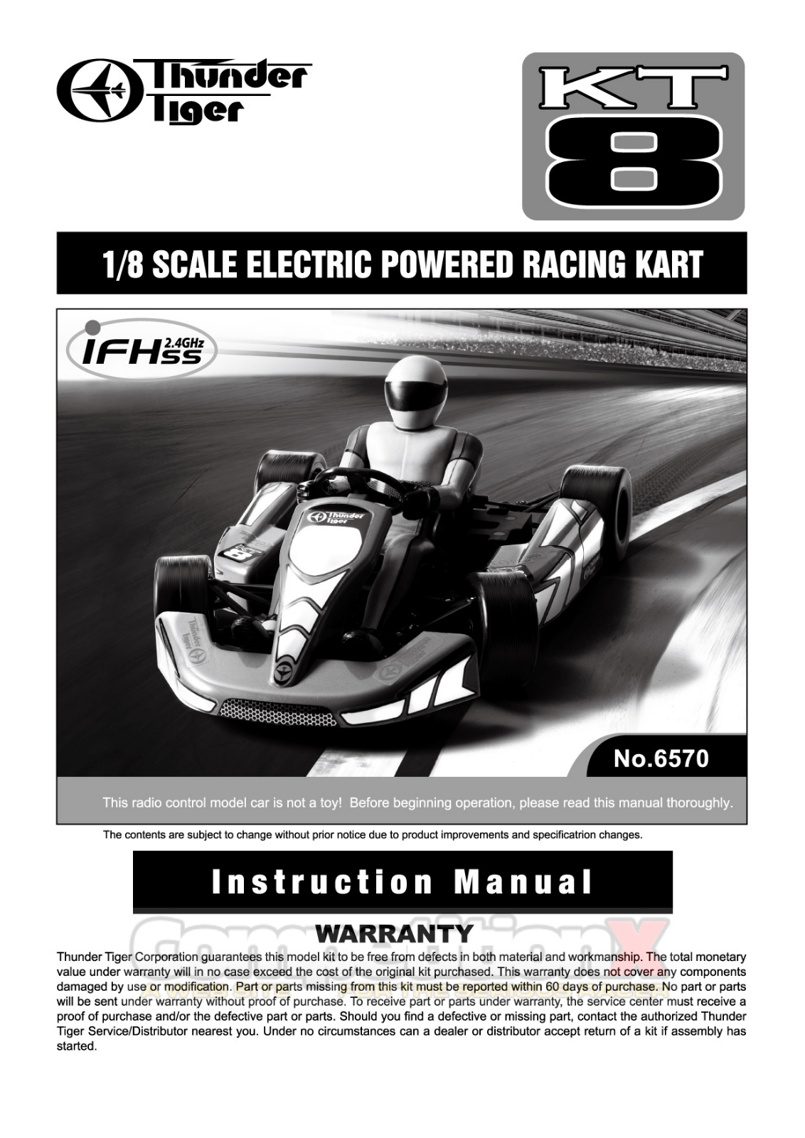 THUNDER TIGER KT8 6570 User Manual