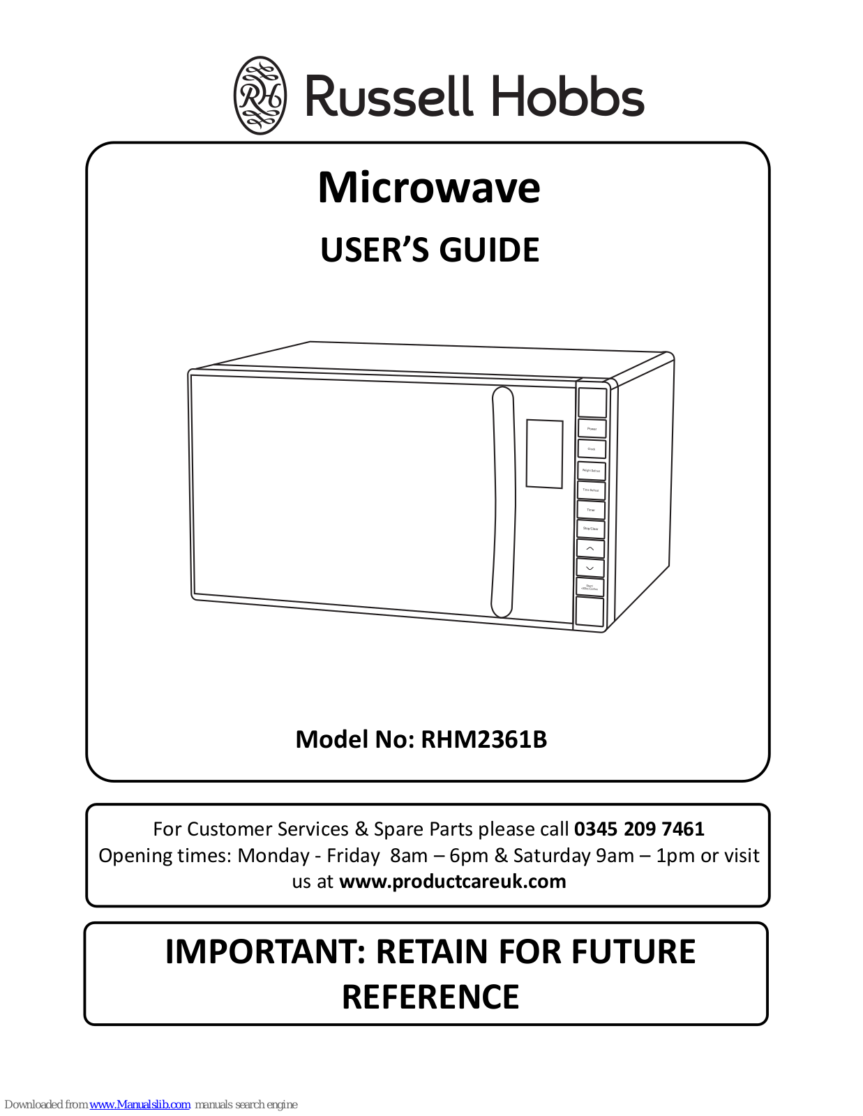 Russell Hobbs RHM2361B User Manual