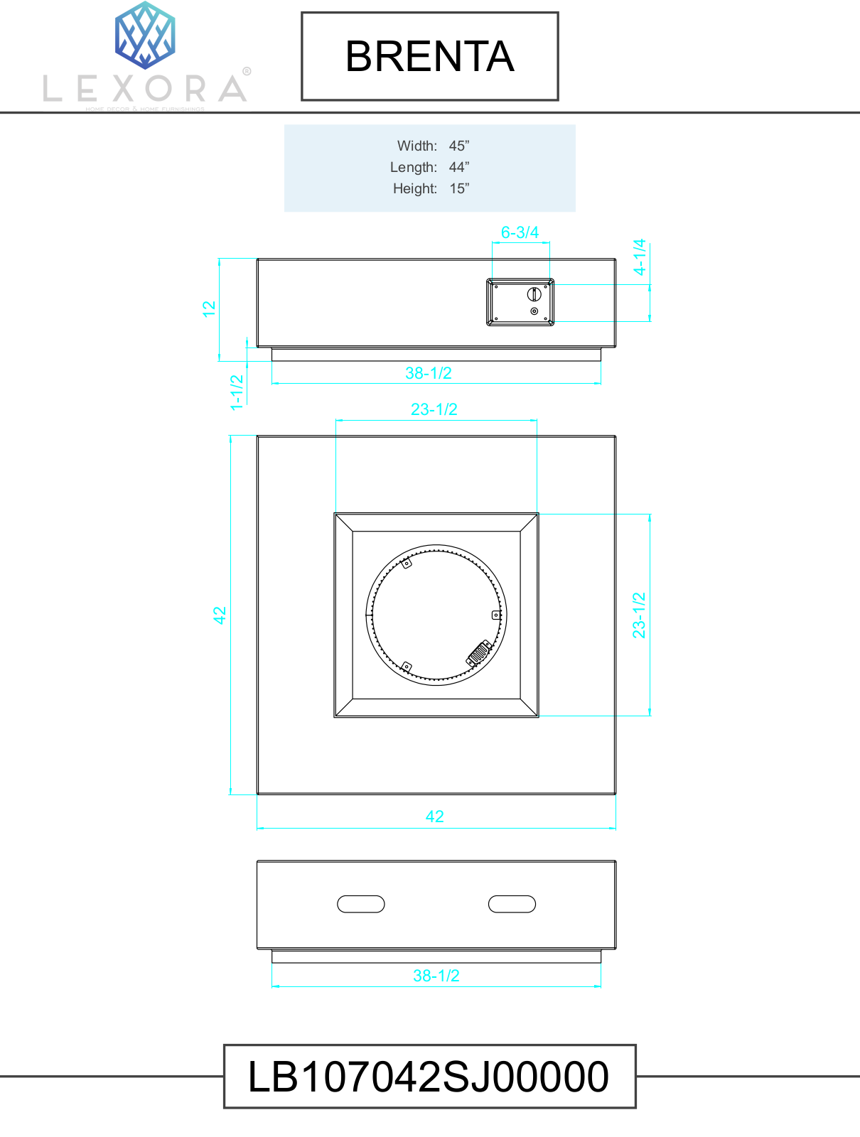 Lexora LB107042SB00000, LB107042SK00000, LB107042SJ00000 Specifications - ManualMachine.com