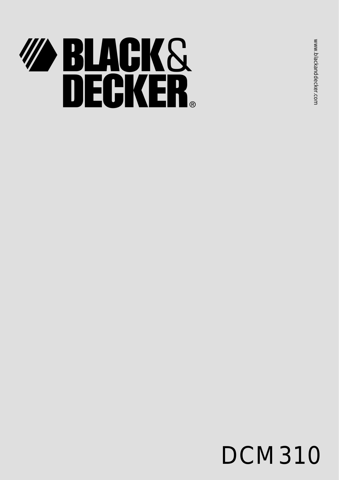 Black & Decker DCM310 User Manual