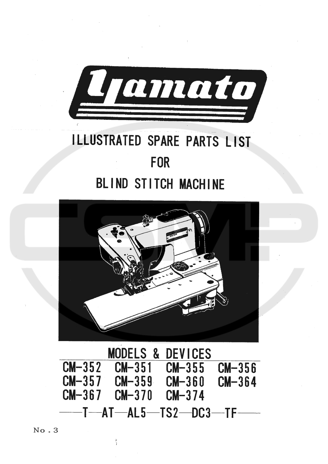 Yamato CM300 Parts Book