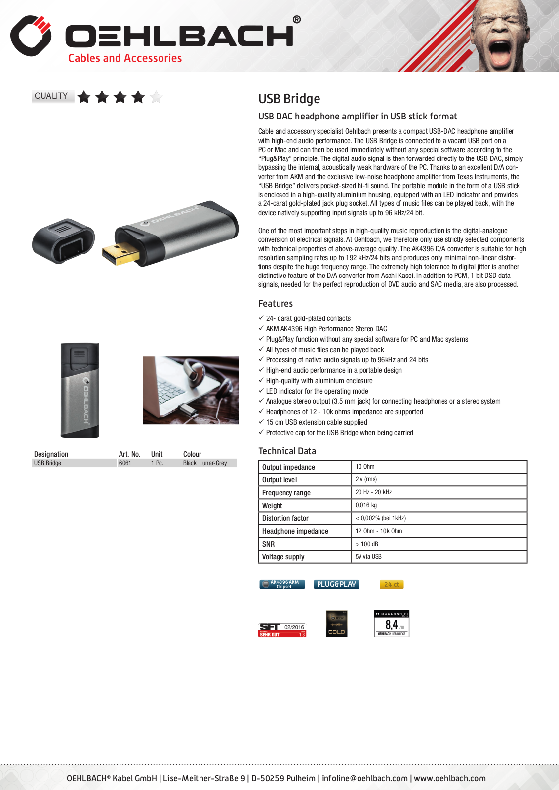 Oehlbach USB Bridge User Manual