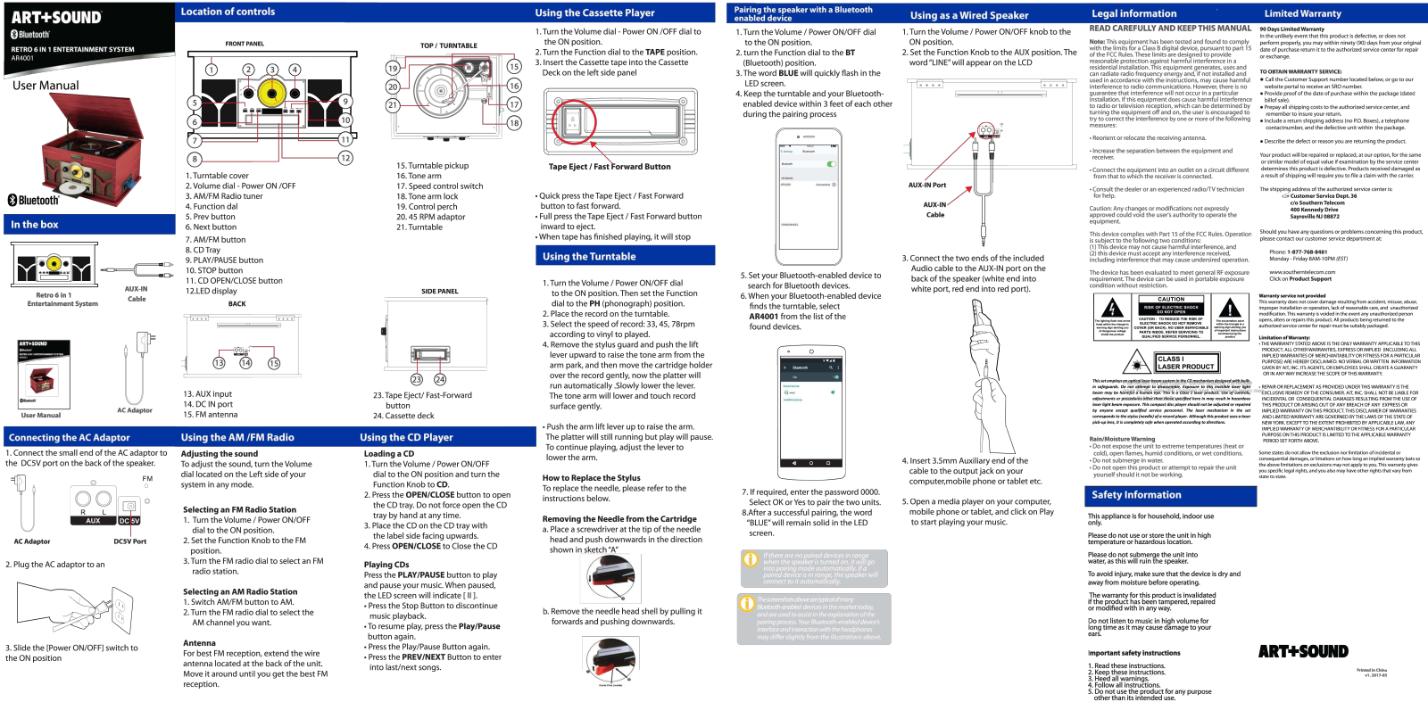 Art Sound AR4001 User Manual