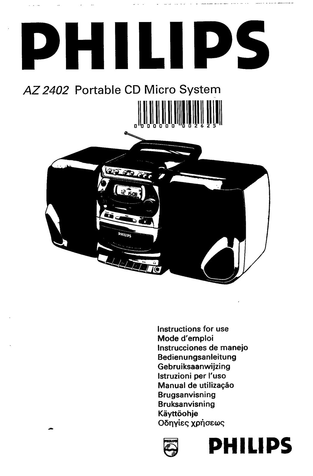 Philips AZ2402/05, AZ2402/00 User Manual