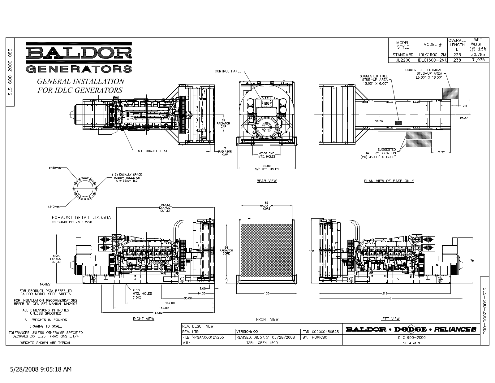 Baldor IDLC1600-2M User Manual