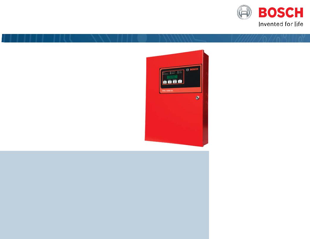 Bosch FPA-1000-UL User Manual