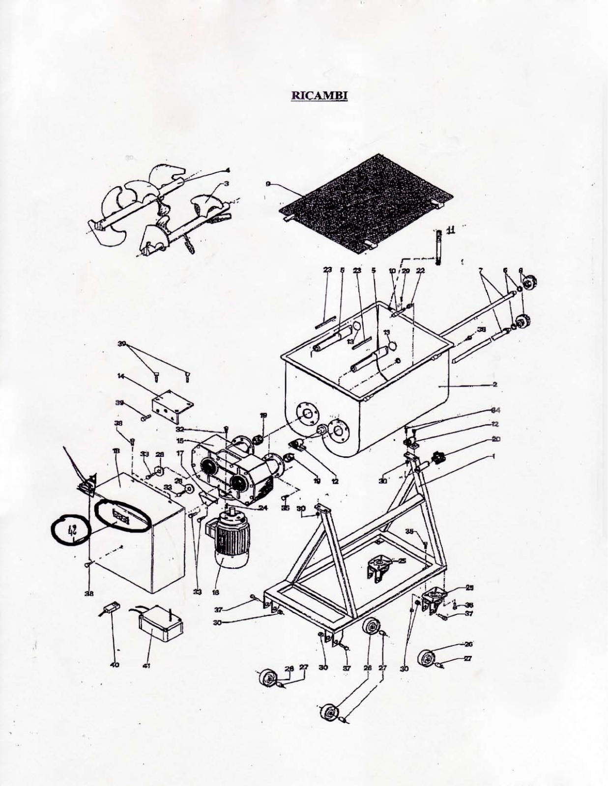 Omcan Food Machinery 70IT Parts List