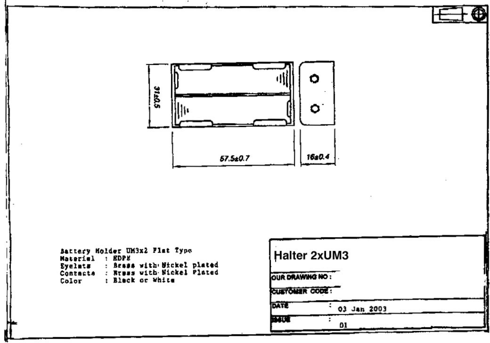 Datasheet HALTER 2XUM3-DK Datasheet (FREI) - ManualMachine.com