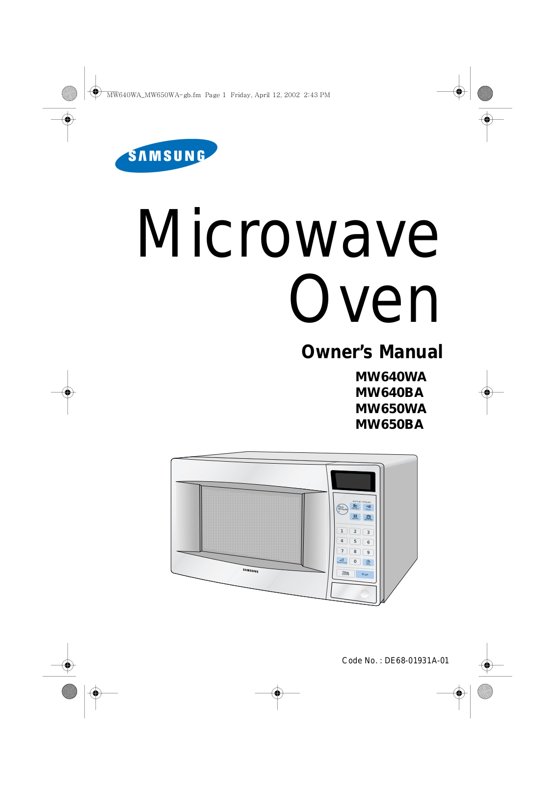 Samsung MW650WA User Manual