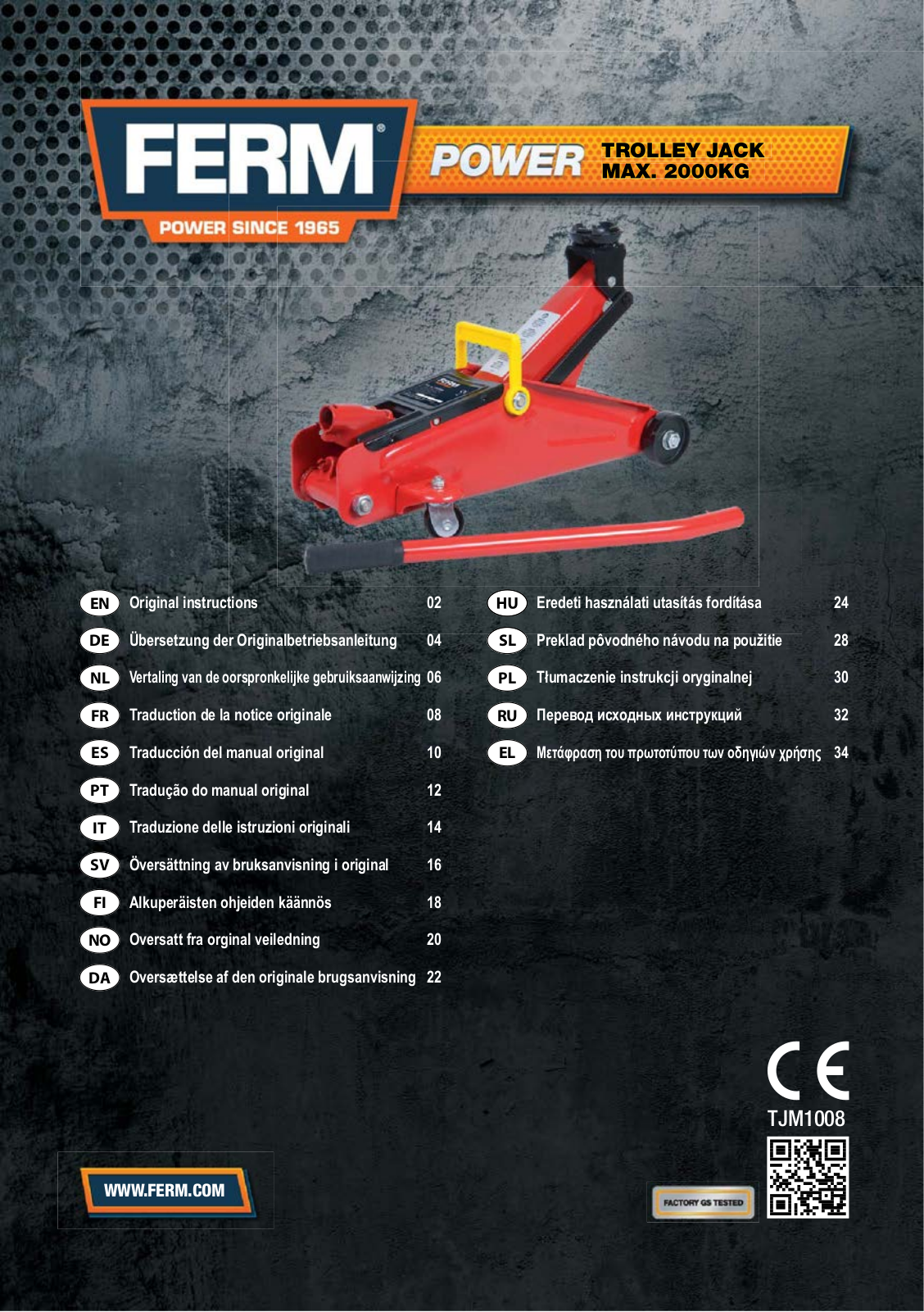 FERM TJM1008 User Manual