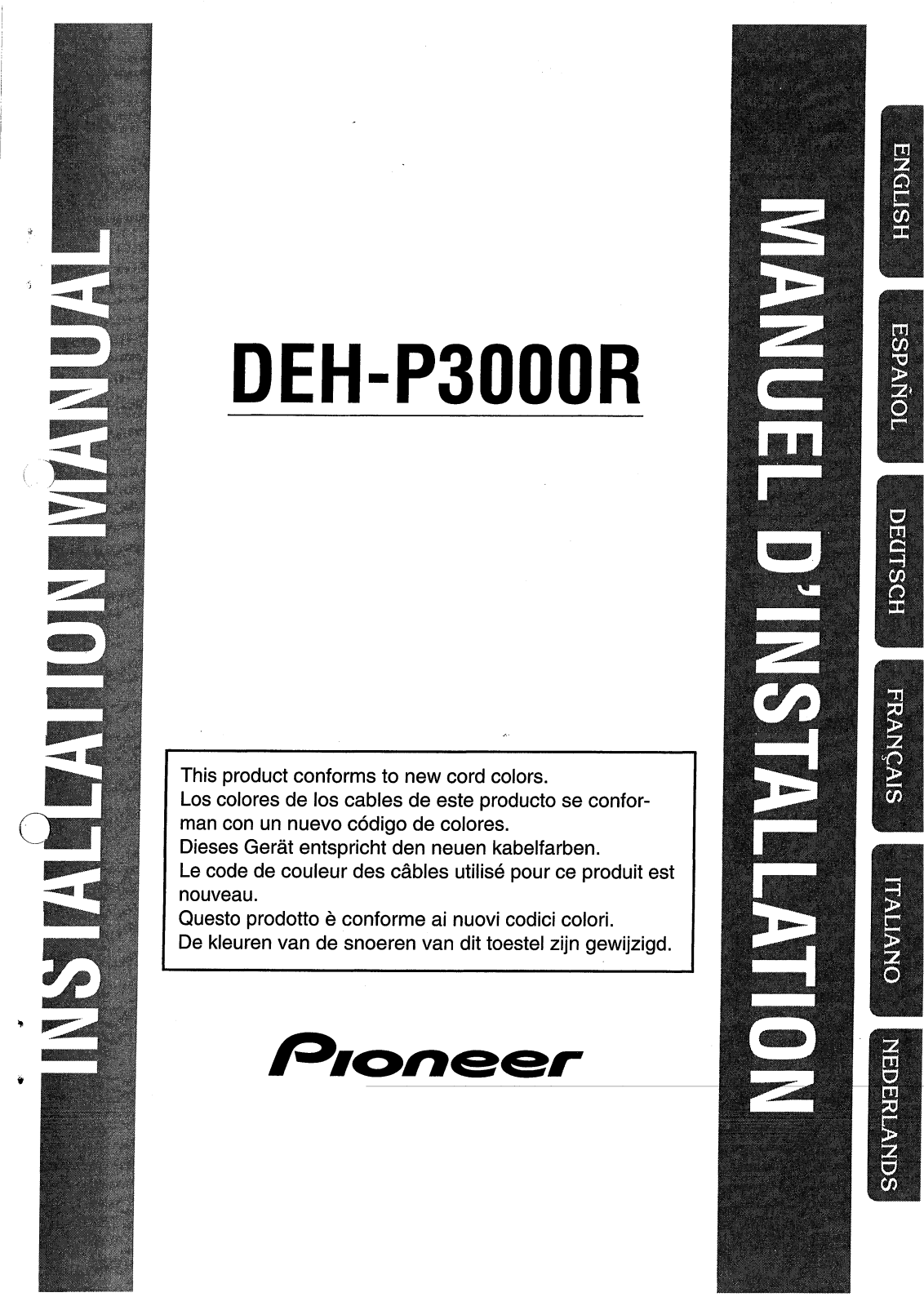 Pioneer DEH-P3000R User Manual