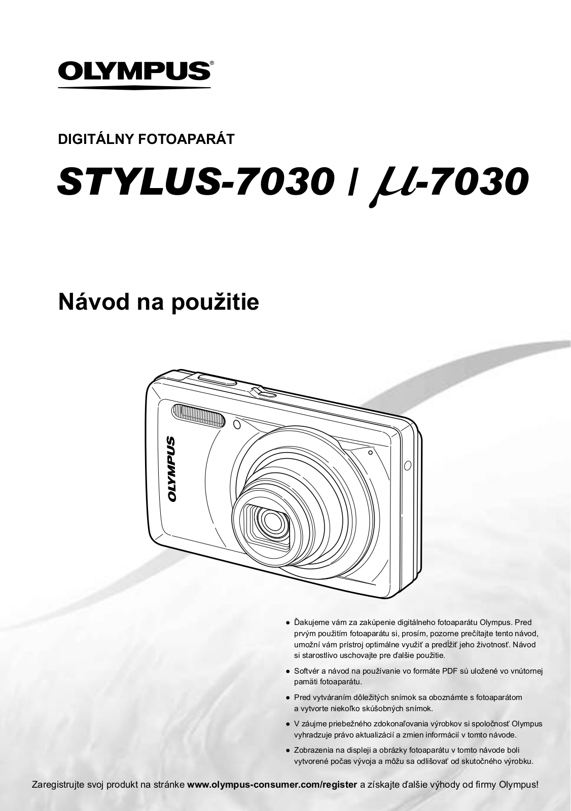 Olympus STYLUS-7030, µ-7030 User Manual