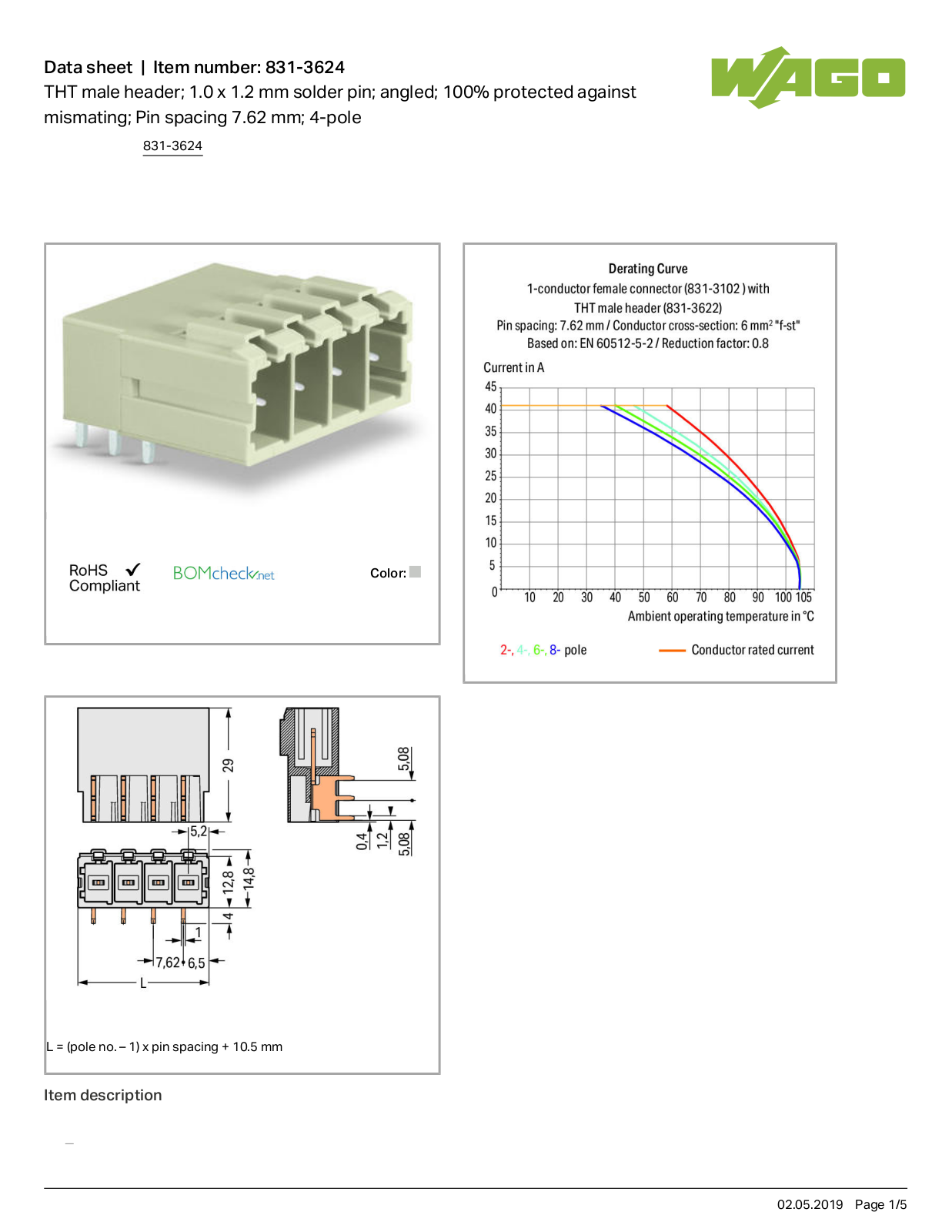 Wago 831-3624 Data Sheet