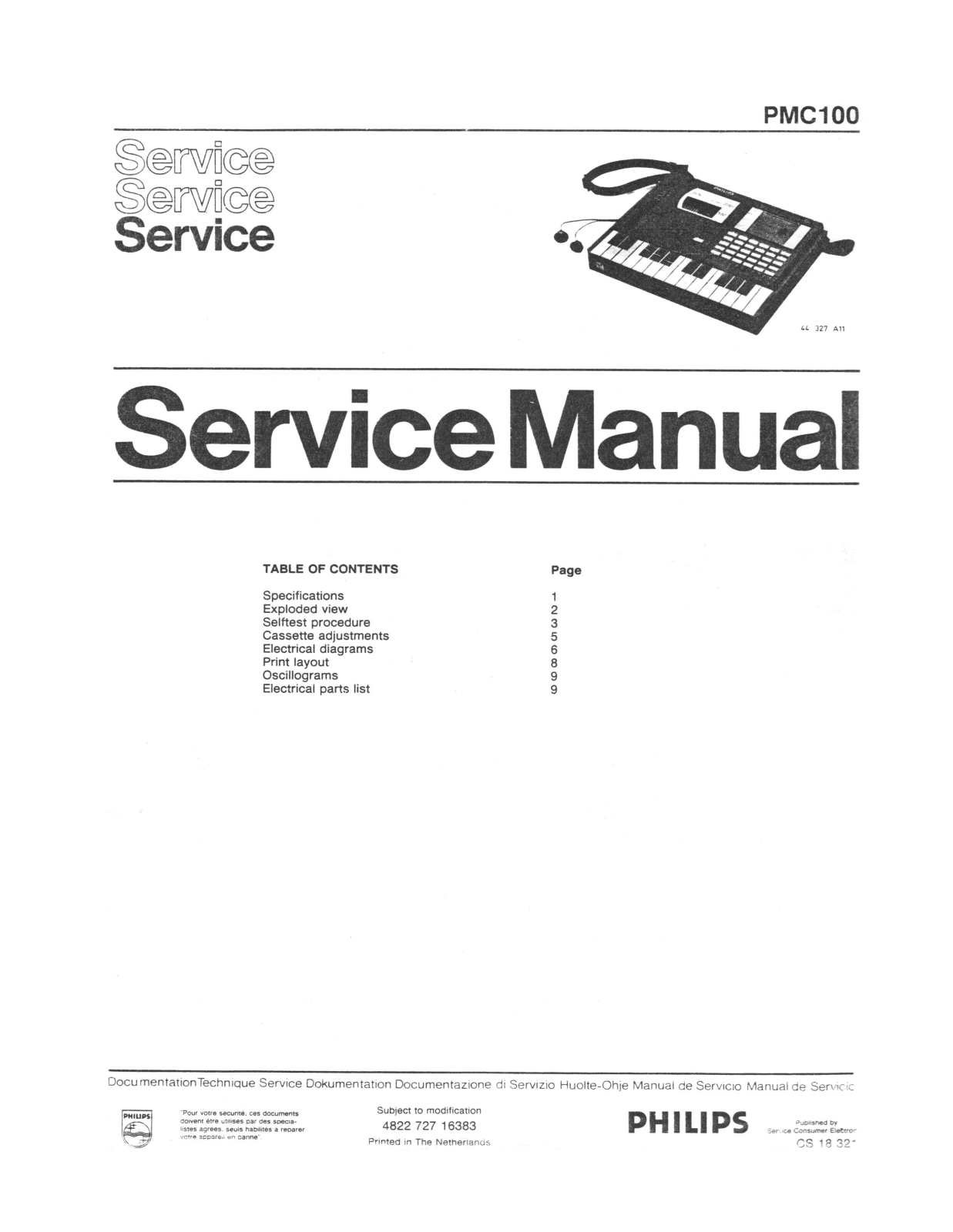 Philips PCM100 Service Manual