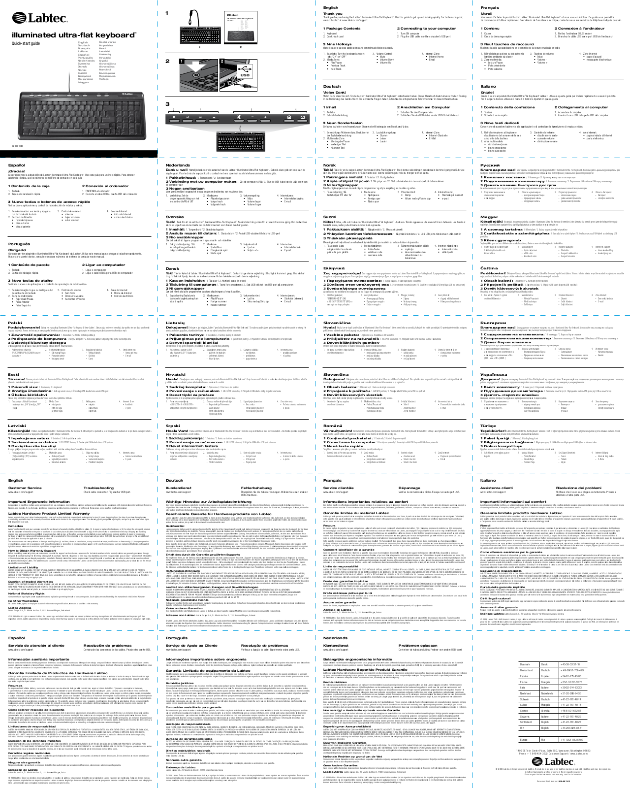 LABTEC ILLUMINATED ULTRA FLAT KEYBOARD User Manual