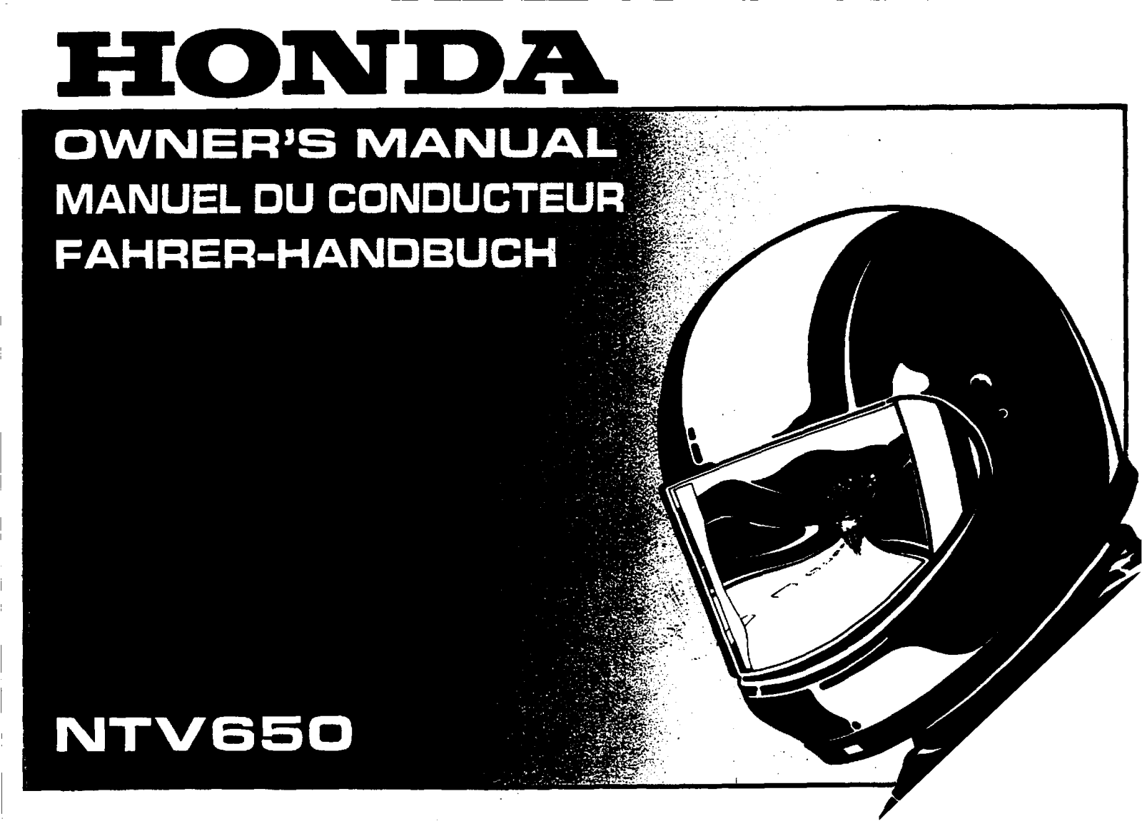 Honda NTV650 Owner's Manual