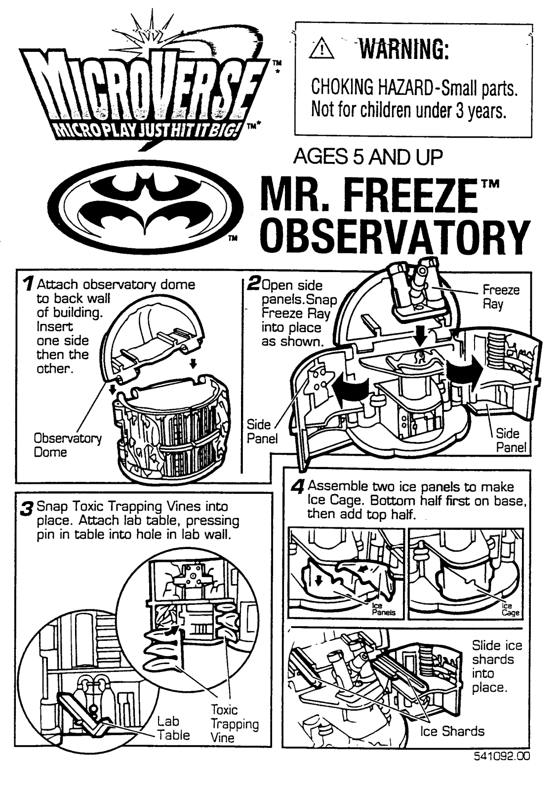 HASBRO Batman Micro Mr.Freeze Observatory User Manual