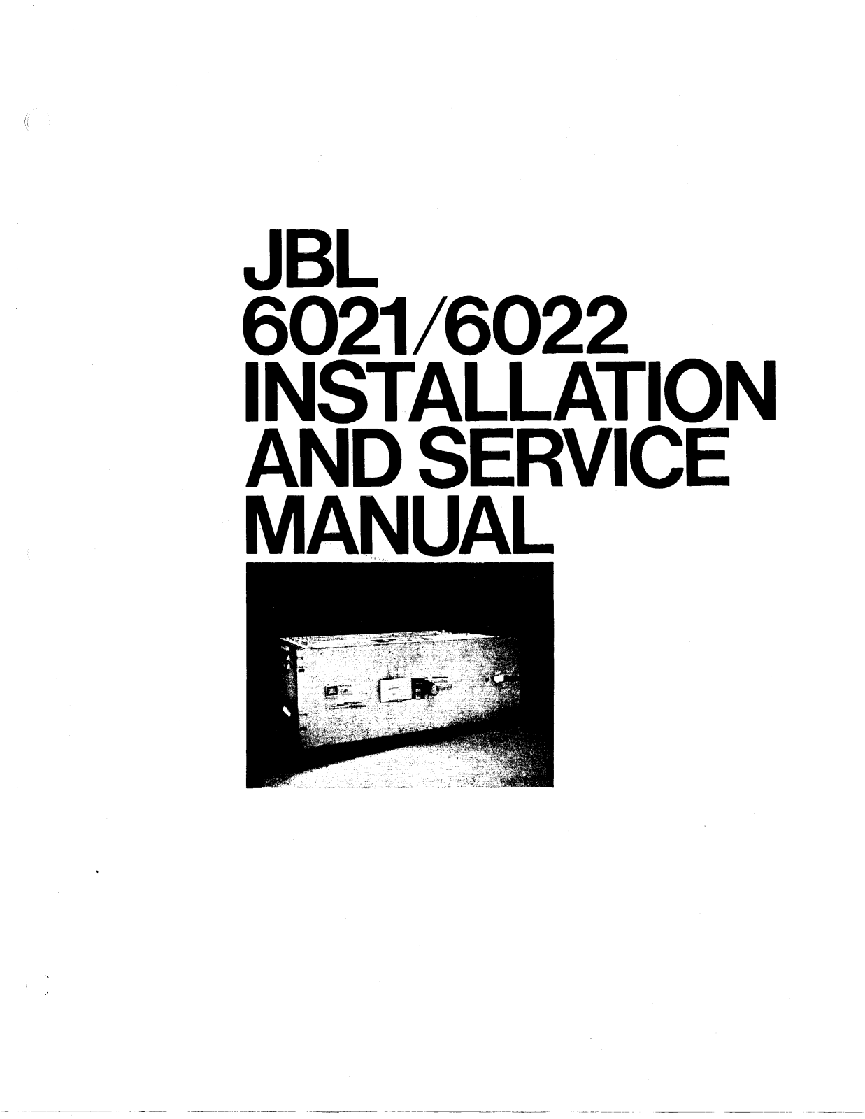 JBL 6022, 6021 Service Manual