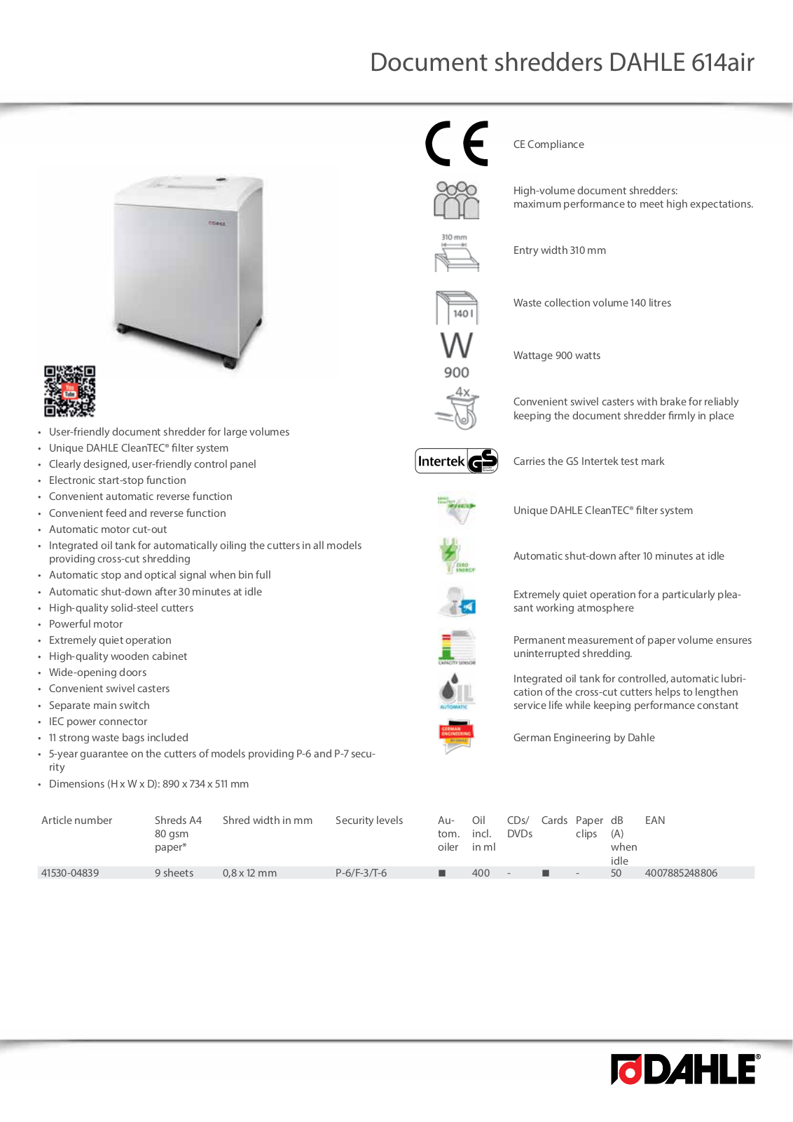 Dahle 614air User Manual