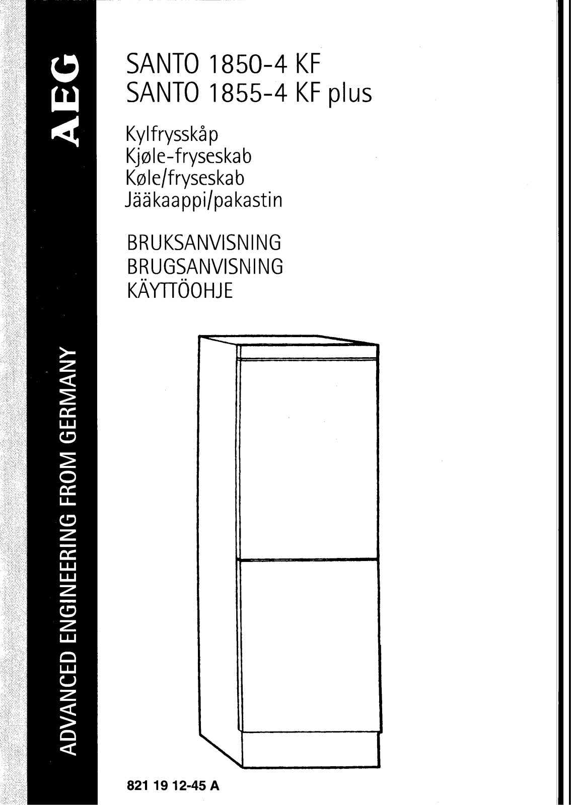 AEG S1855-4KFP, S1850-4KF User Manual