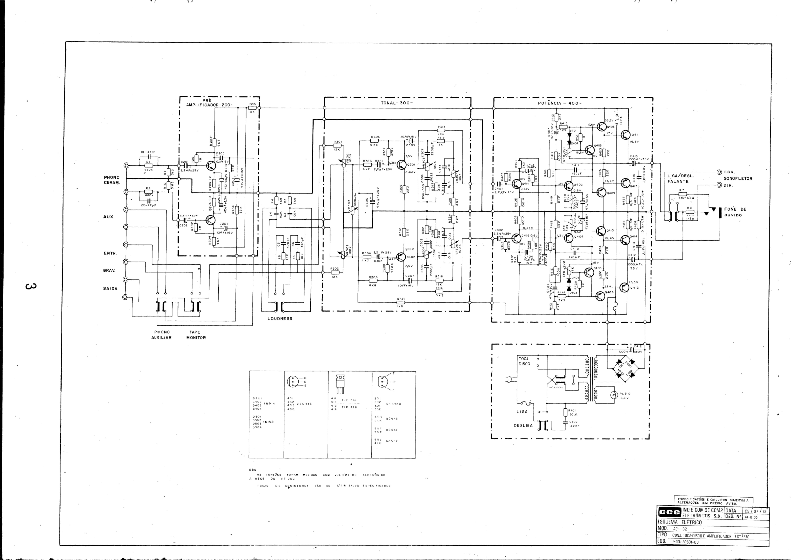 AMPLIFICADOR CCE AC-132 Schematic - ManualMachine.com
