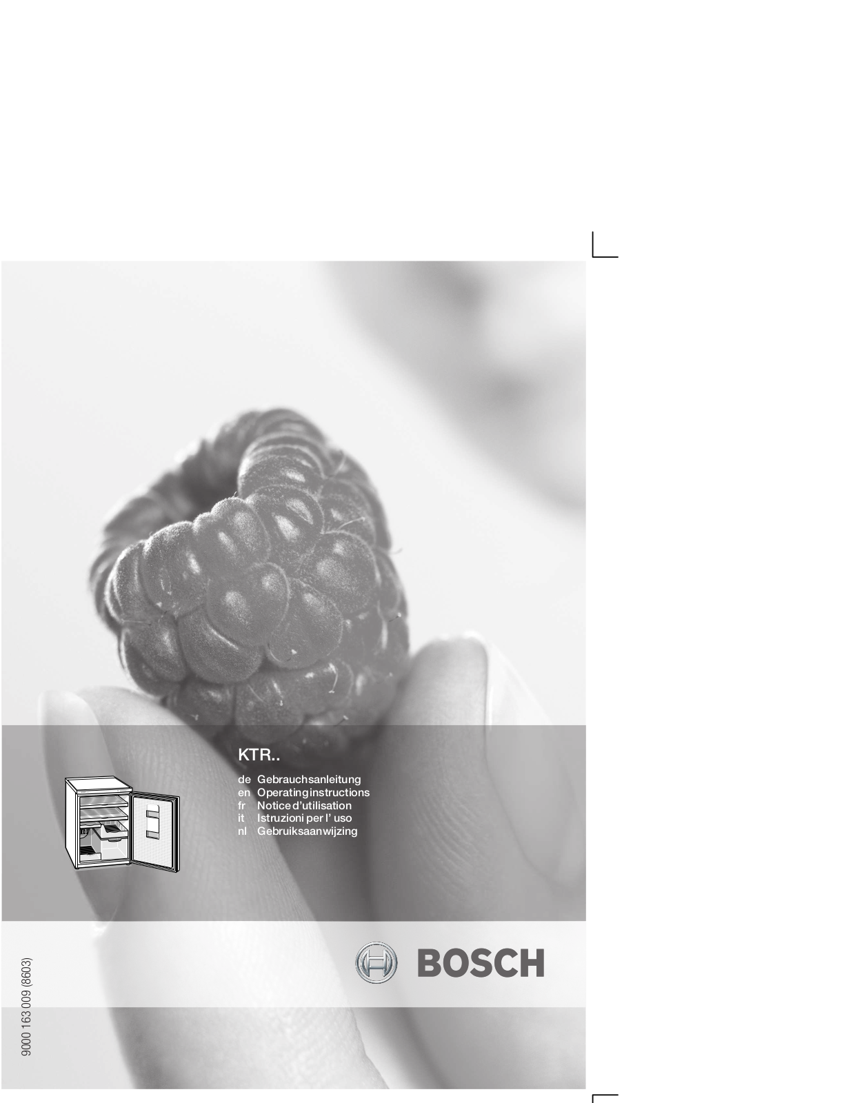 BOSCH KTR18P20GB User Manual