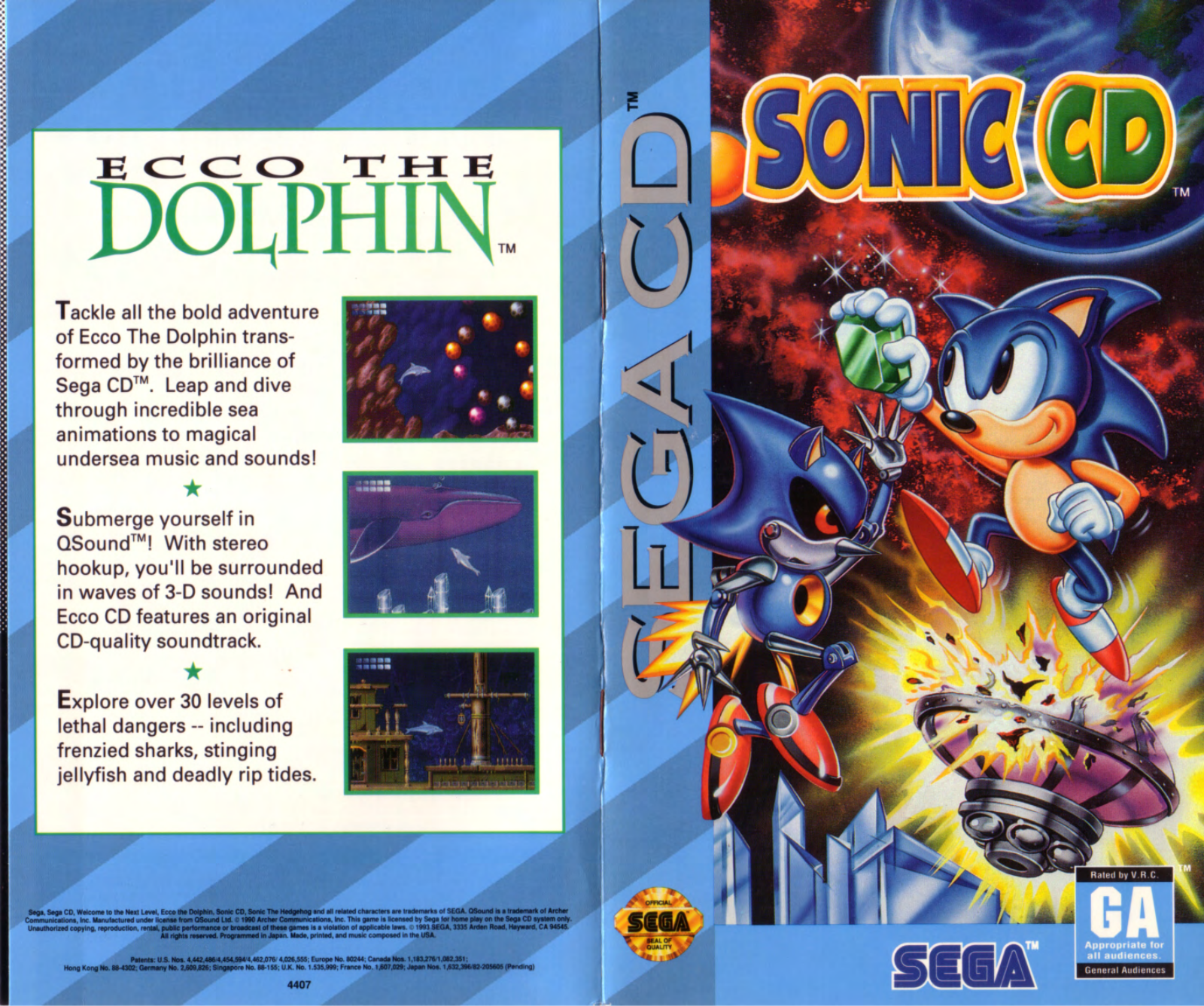 Games SEGA GENESIS & MEGADRIVE & MEGA-CD & MEGA-CD 2 SONIC CD User Manual