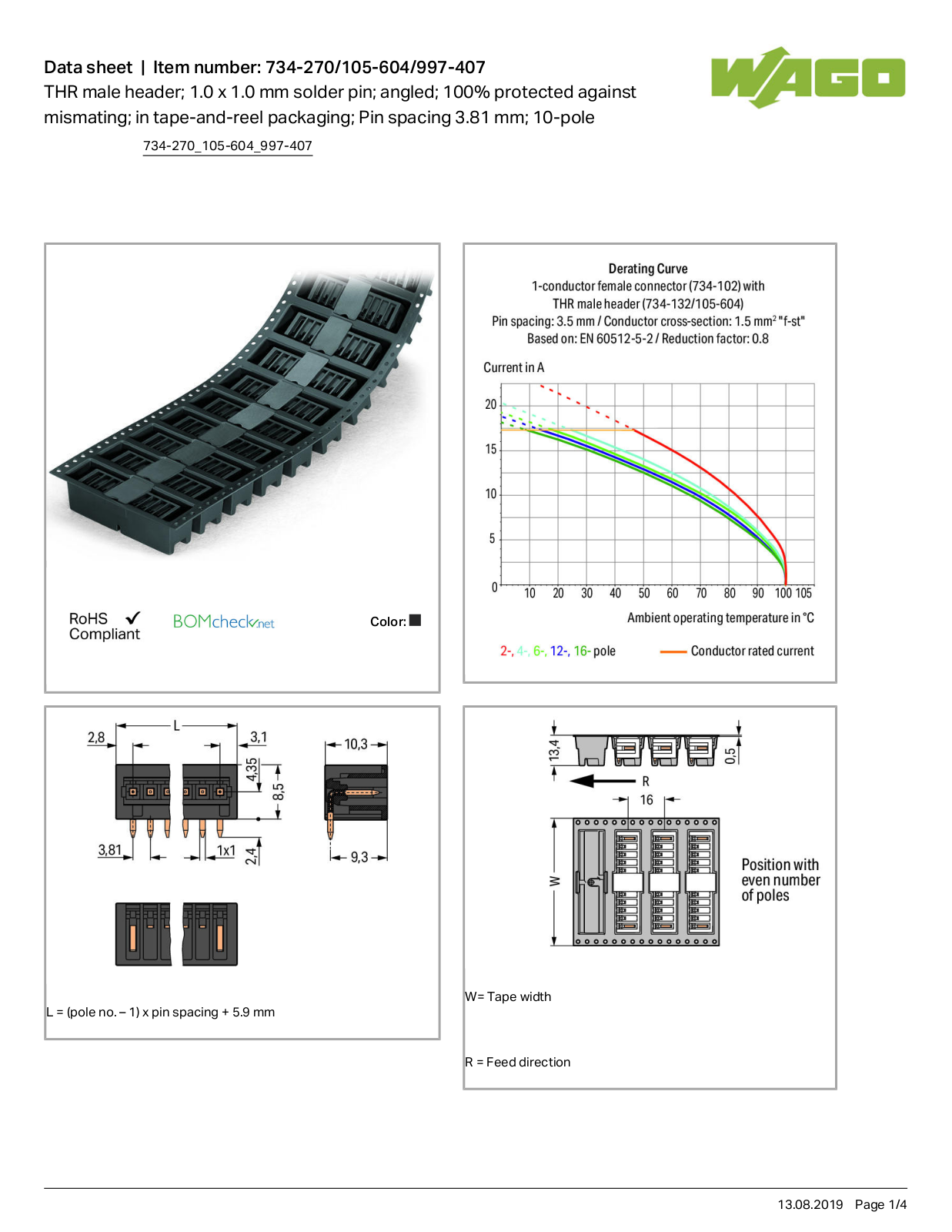 Wago 734-270/105-604/997-407 Data Sheet