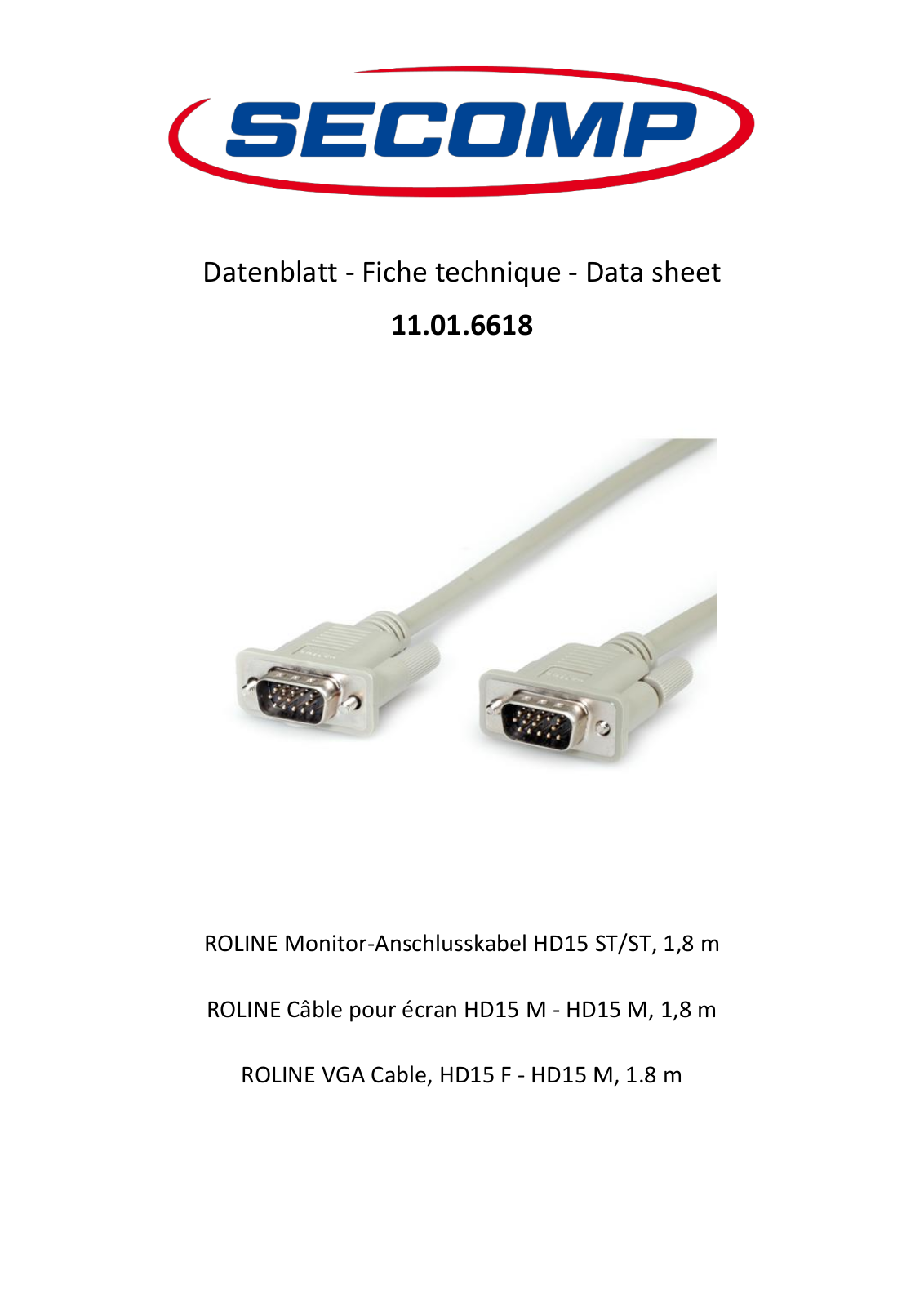 ROLINE 11016618 Datasheet - ManualMachine.com