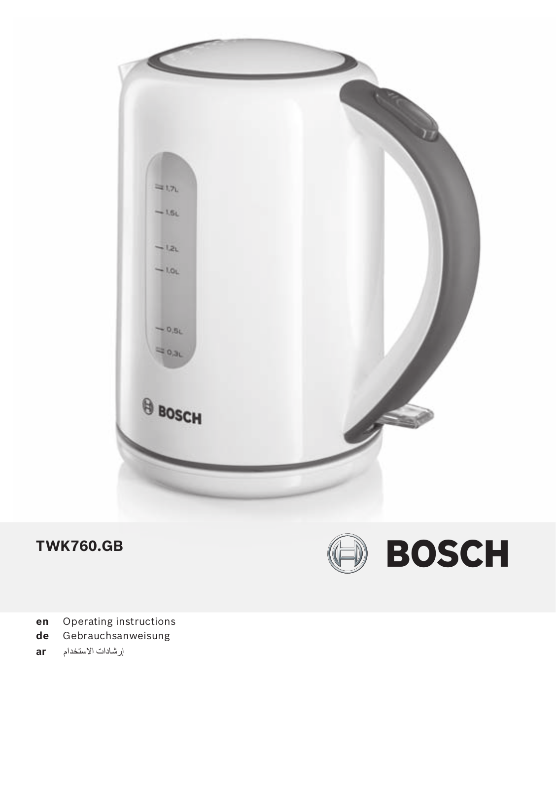 Bosch TWK7603GB Instruction manual