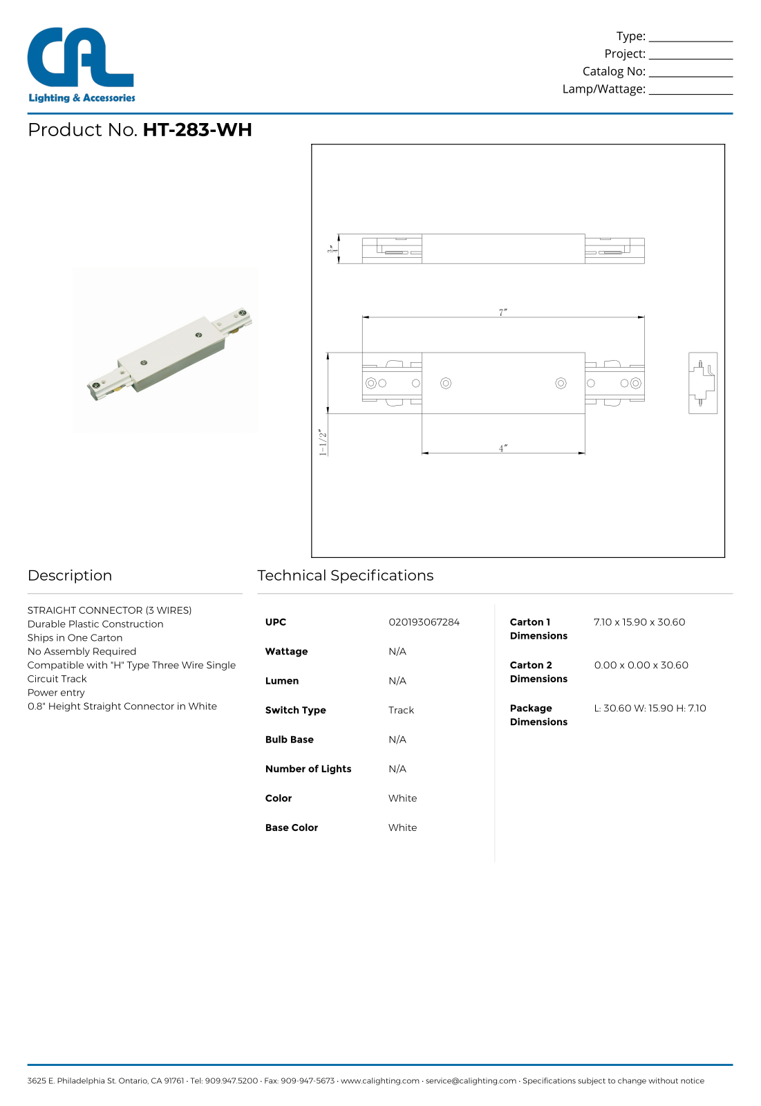 Cal Lighting CG10638 Specifications - ManualMachine.com