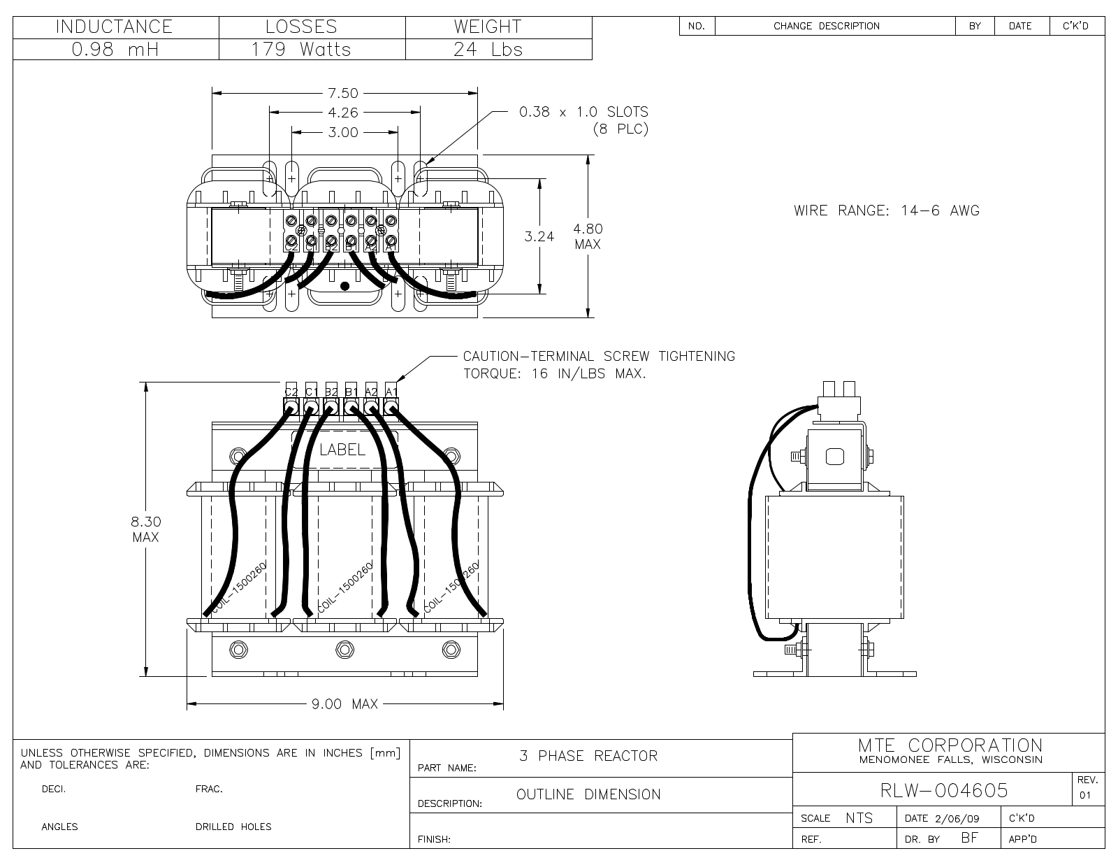 MTE RLW-004605 CAD Drawings