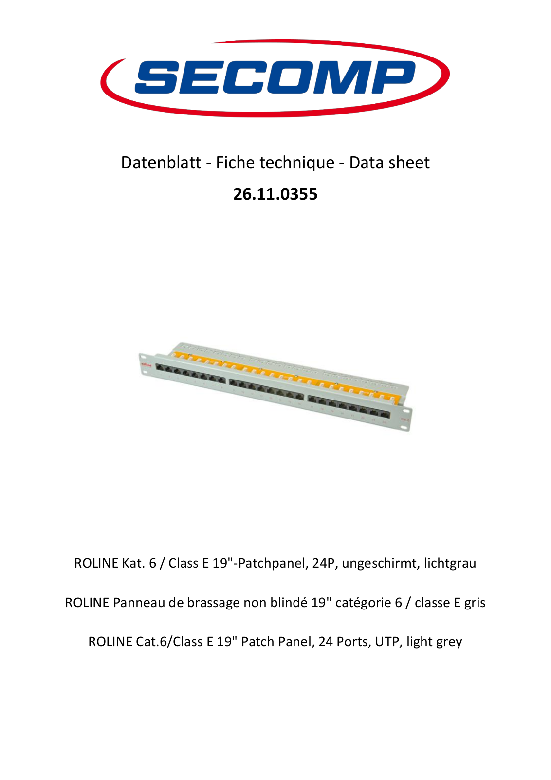ROLINE 26110355 Datasheet - ManualMachine.com