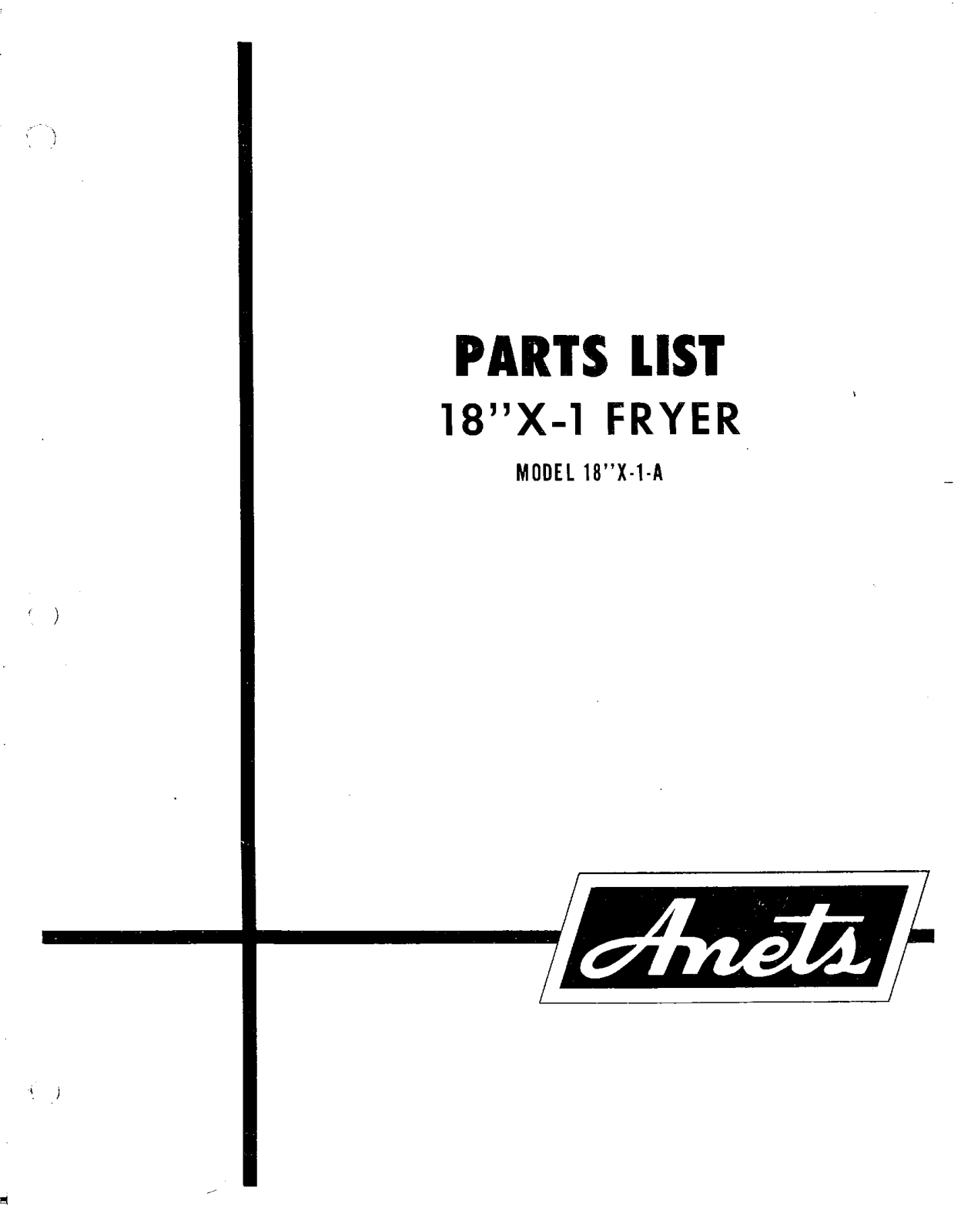 Anets 18X-1A Parts List