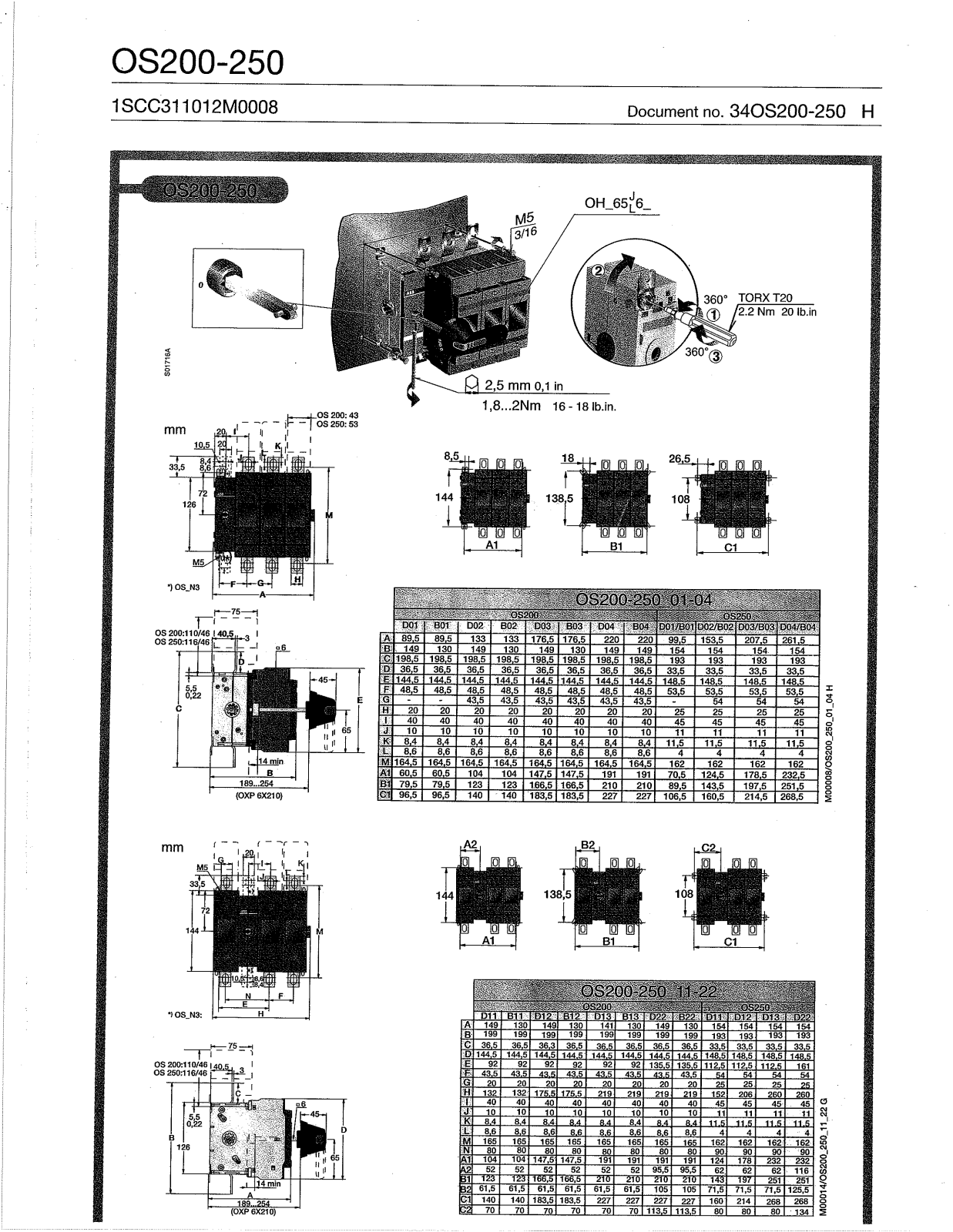 Grieve Corporation OS200J01 Installation  Manual