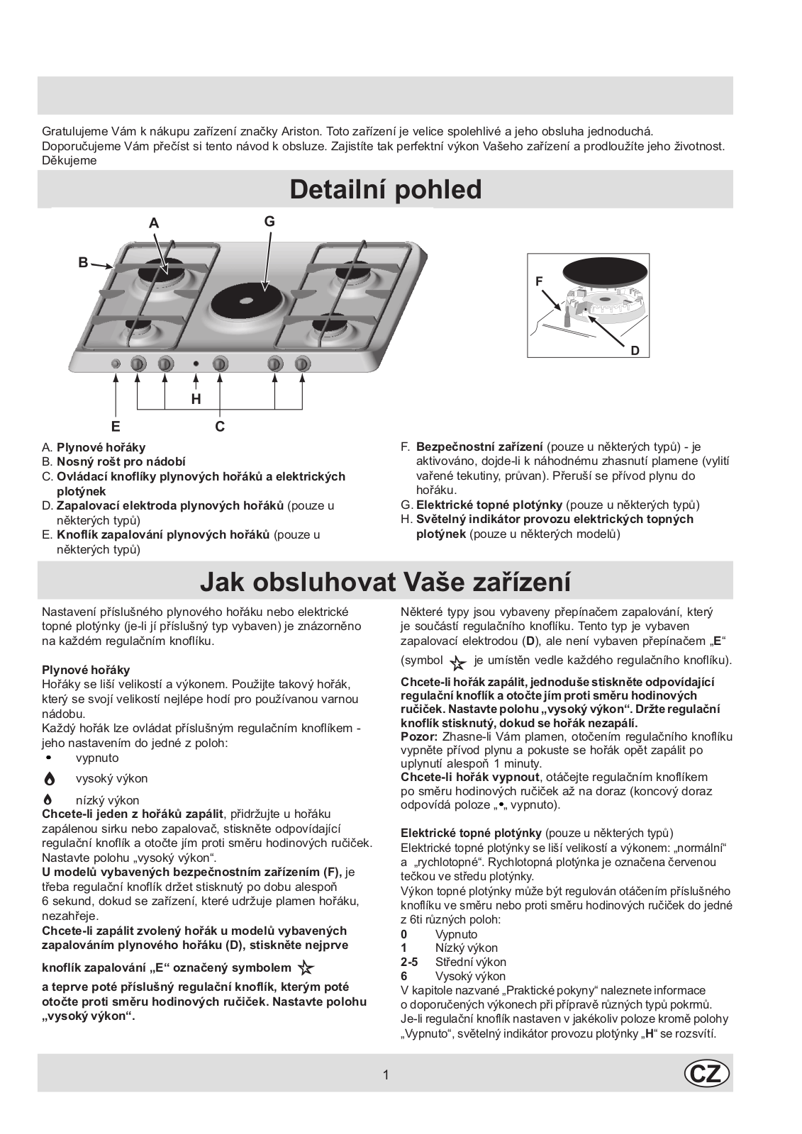 Hotpoint-Ariston PF 760 AS XX STYLE User Manual