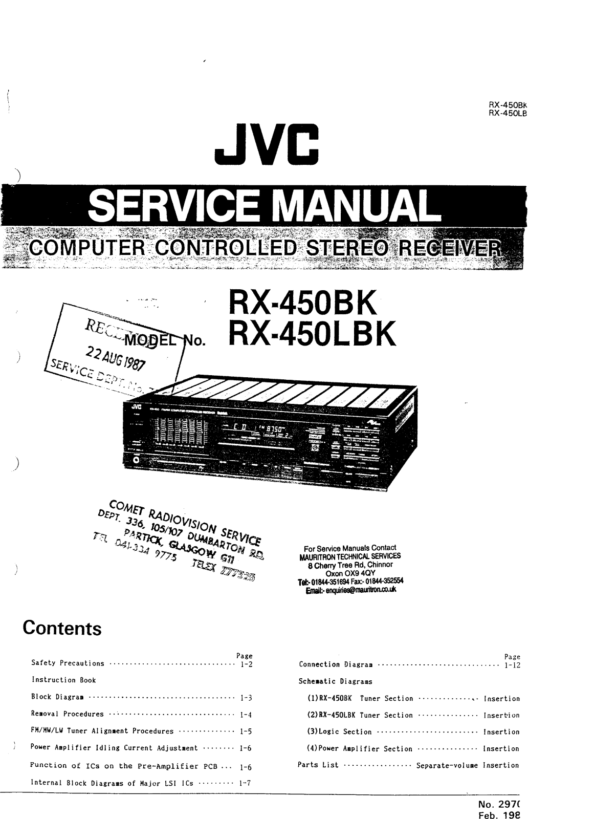 JVC RC-450-BK, RC-450-LBK Service manual