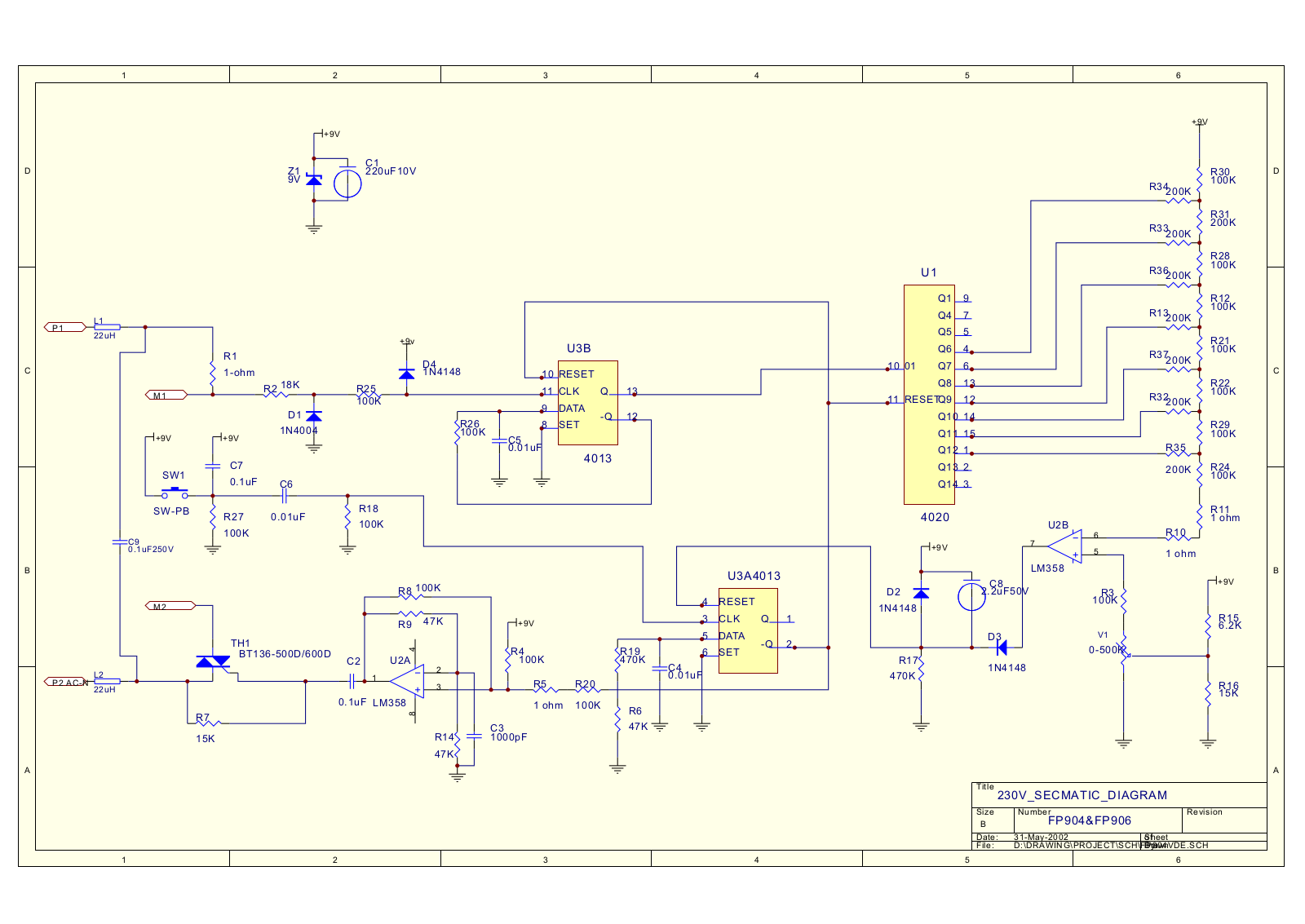 Vitek FP904, FP906 Schematic