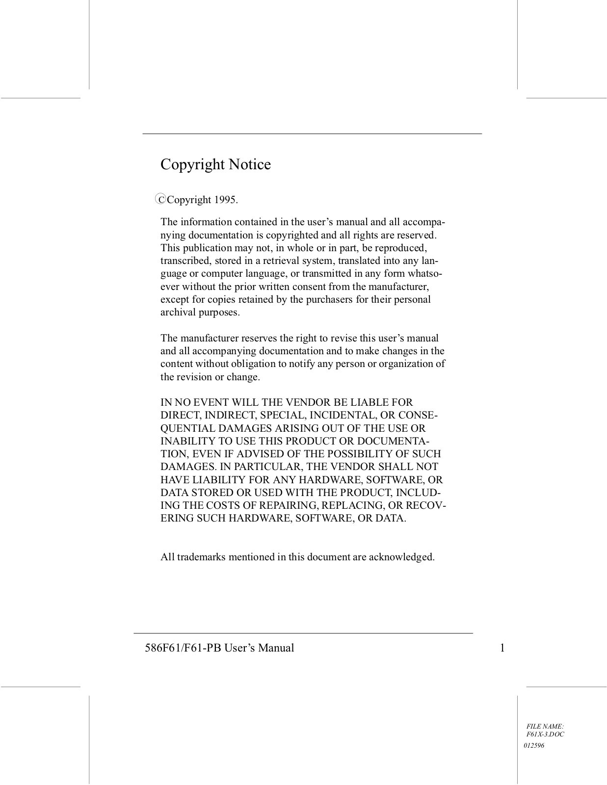 Freetech 586F61 User manual - ManualMachine.com