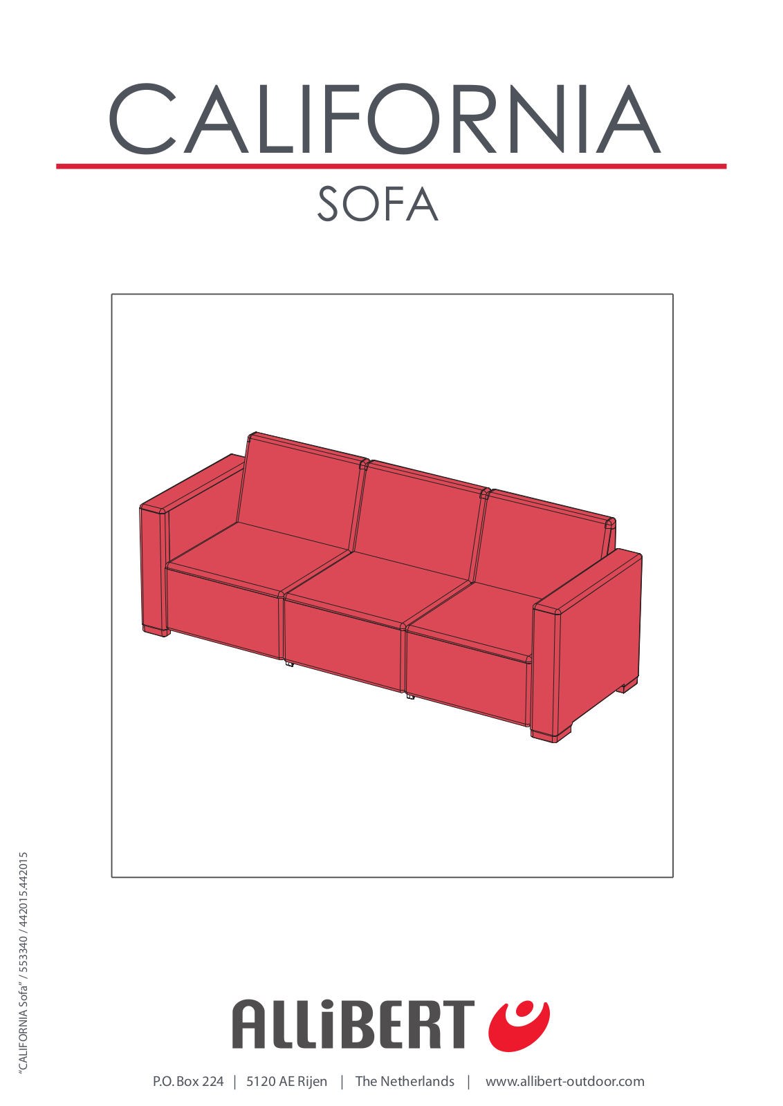 Keter California sofa Instruction manual