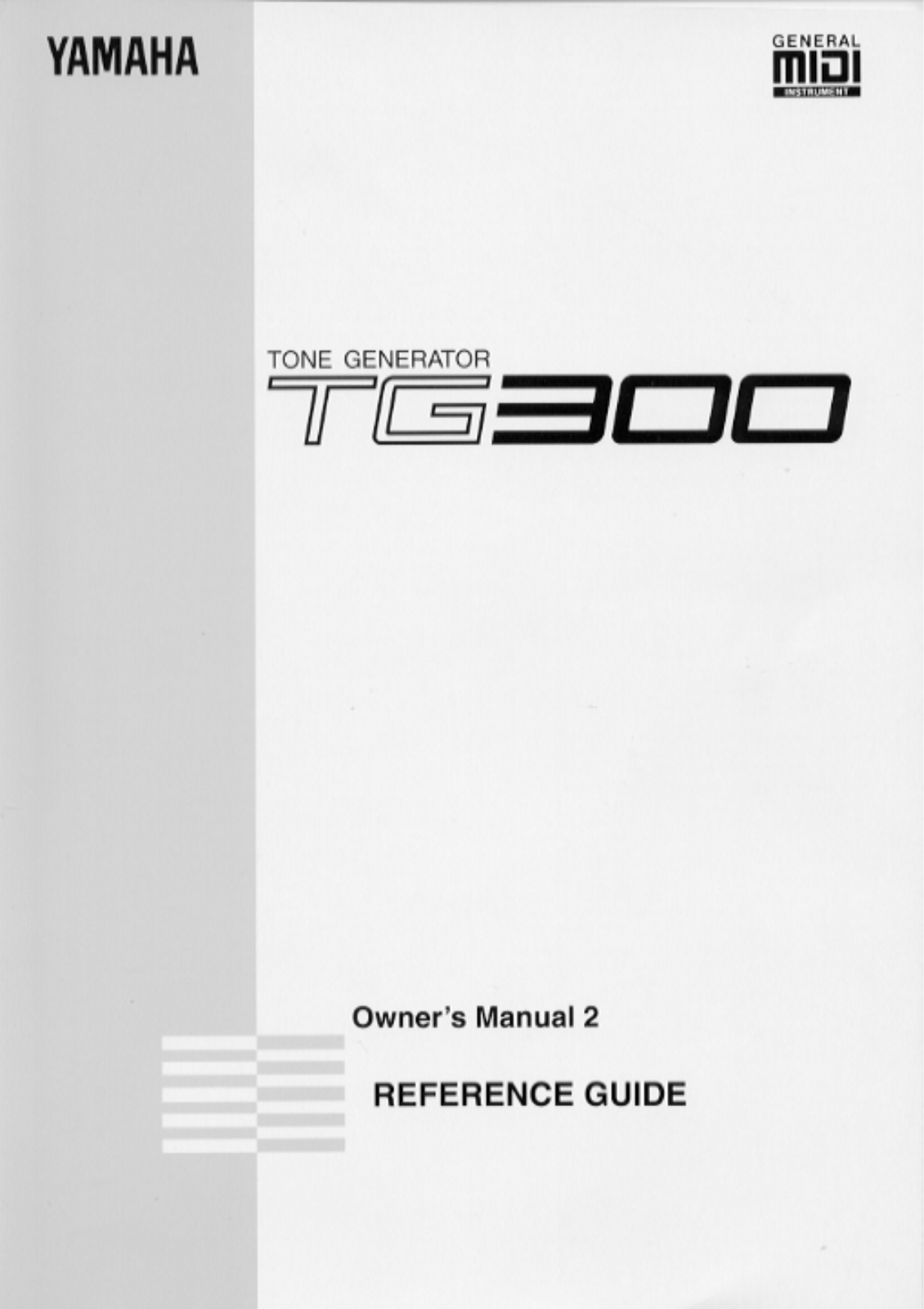 Yamaha TG300, TG300E2 User Manual