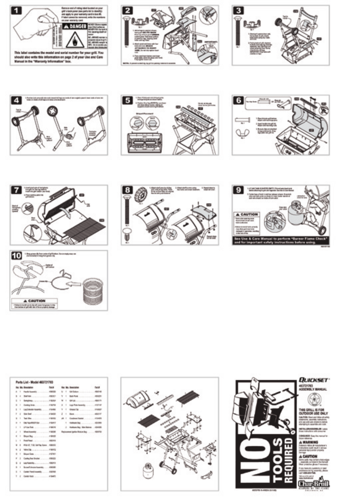 Charbroil 463721703 Owner's Manual