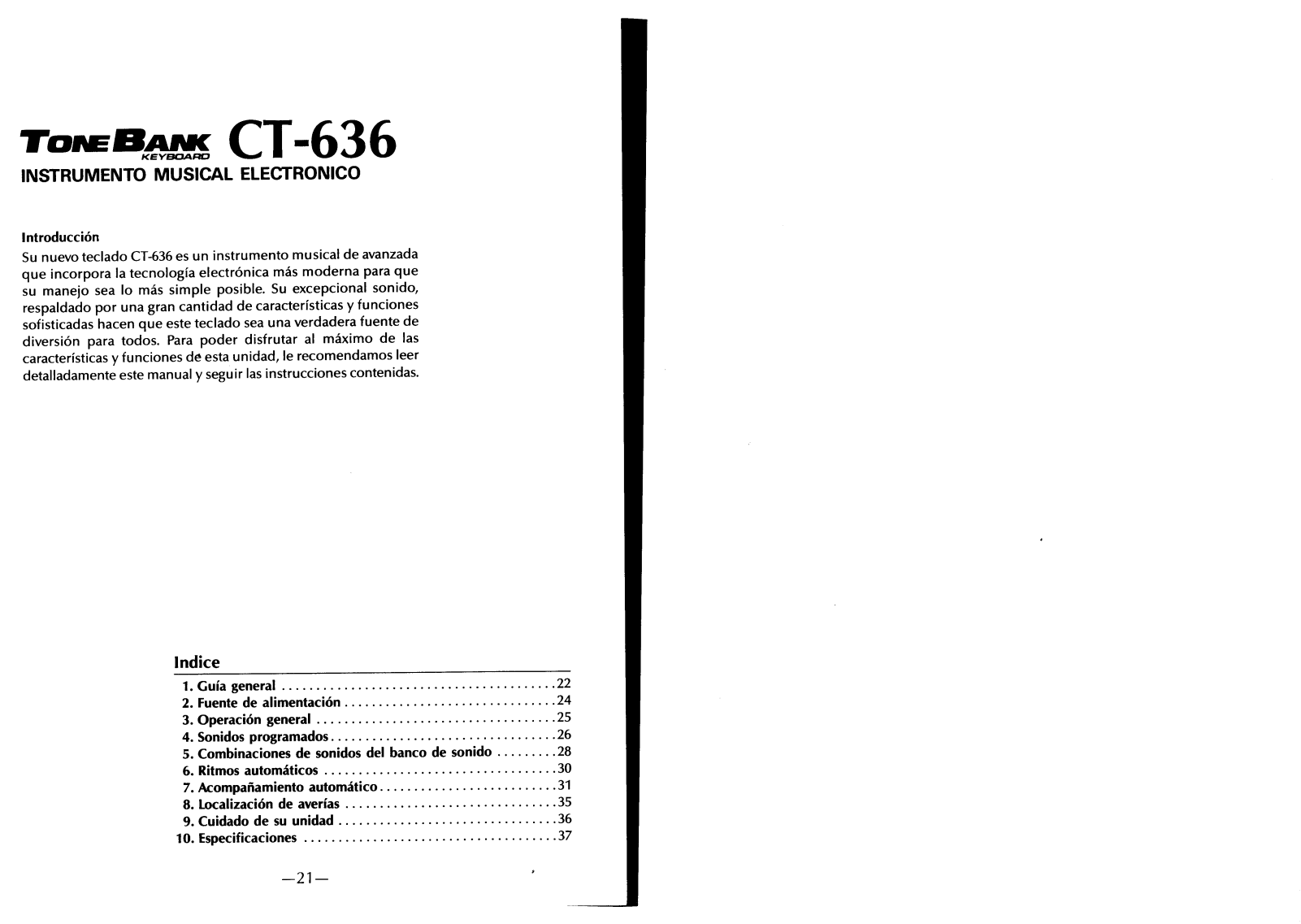 CASIO CT 636 Diagram